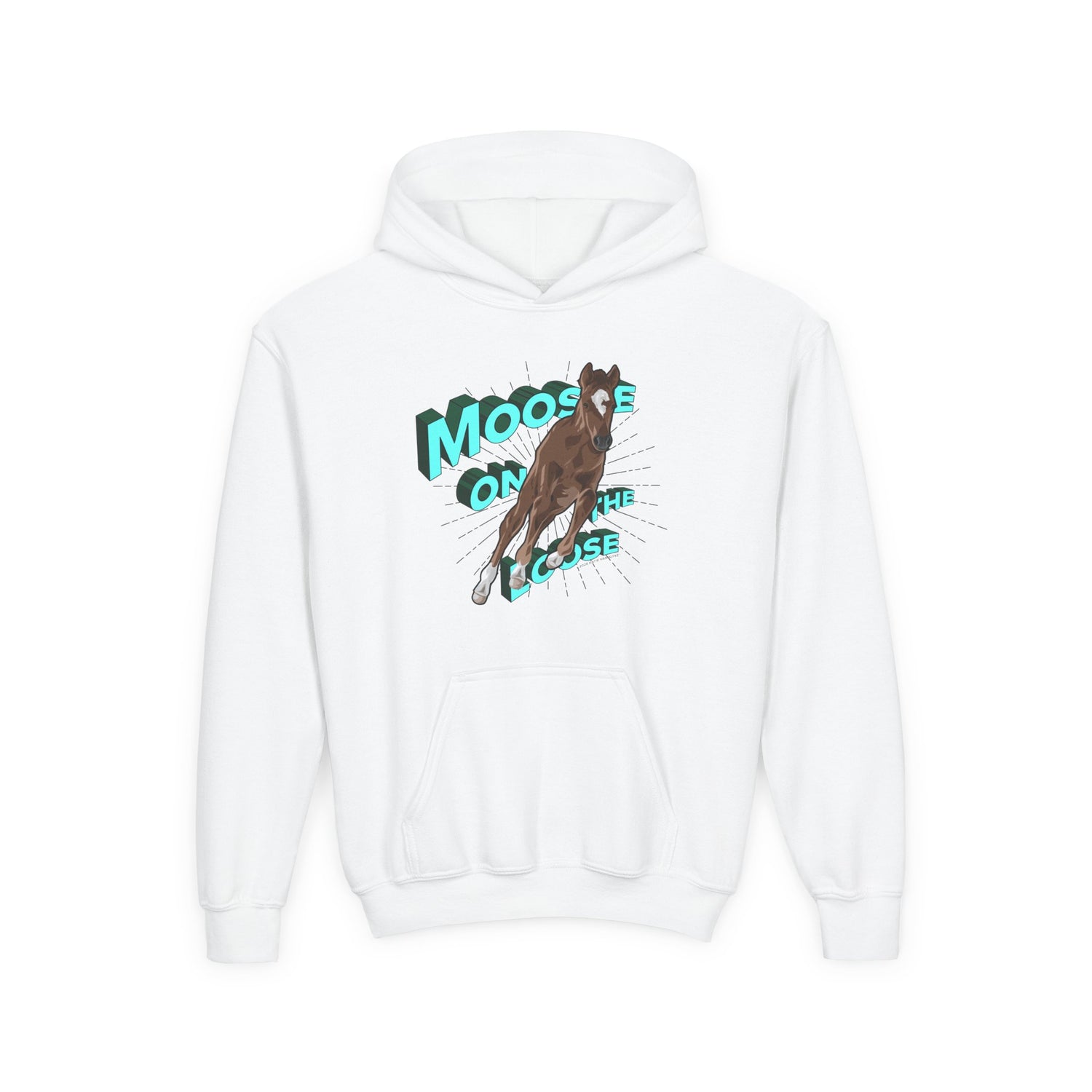 KIDS Moose On The Loose Hoodie by Katie Van Slyke® White