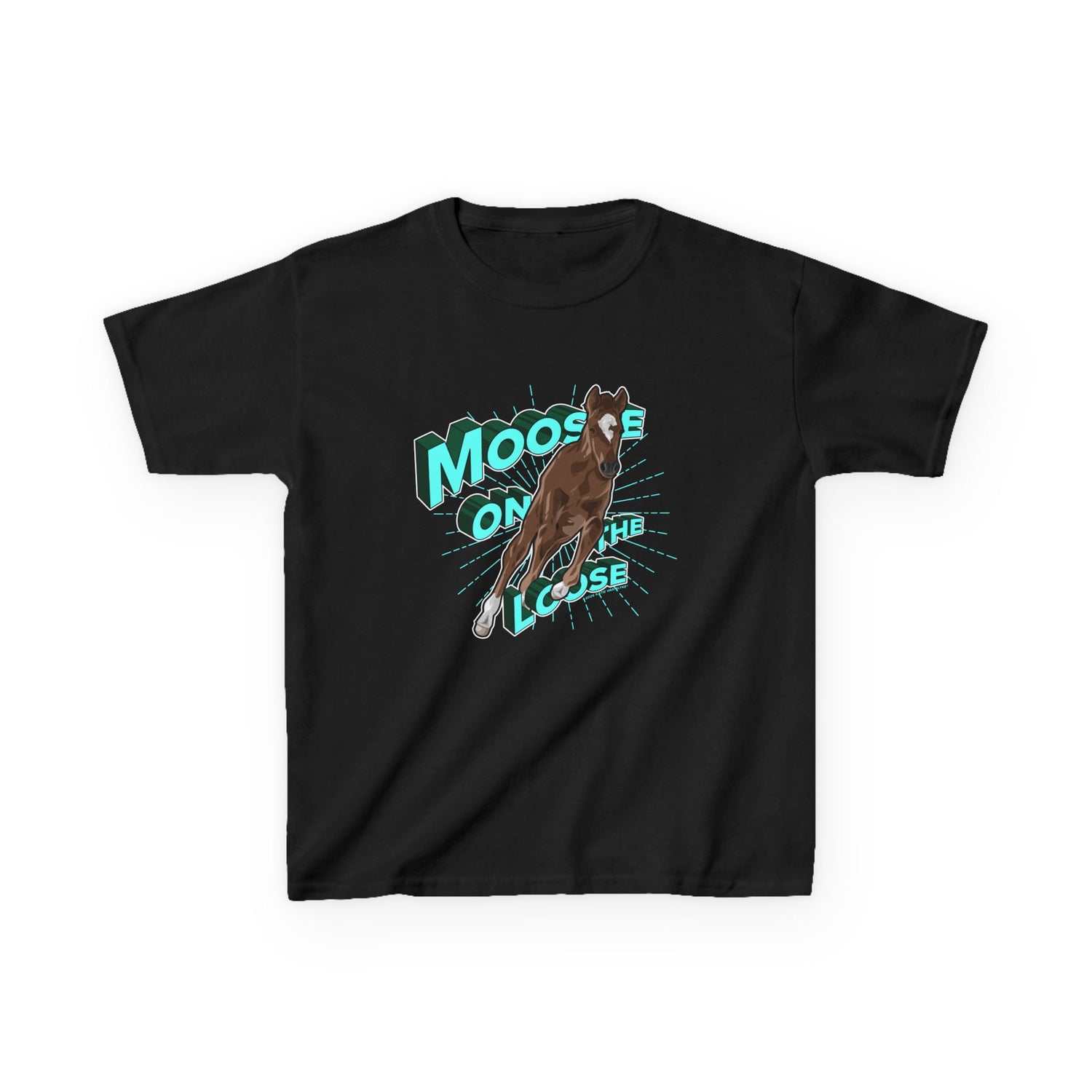 KIDS Moose On The Loose T-Shirt by Katie Van Slyke® Black