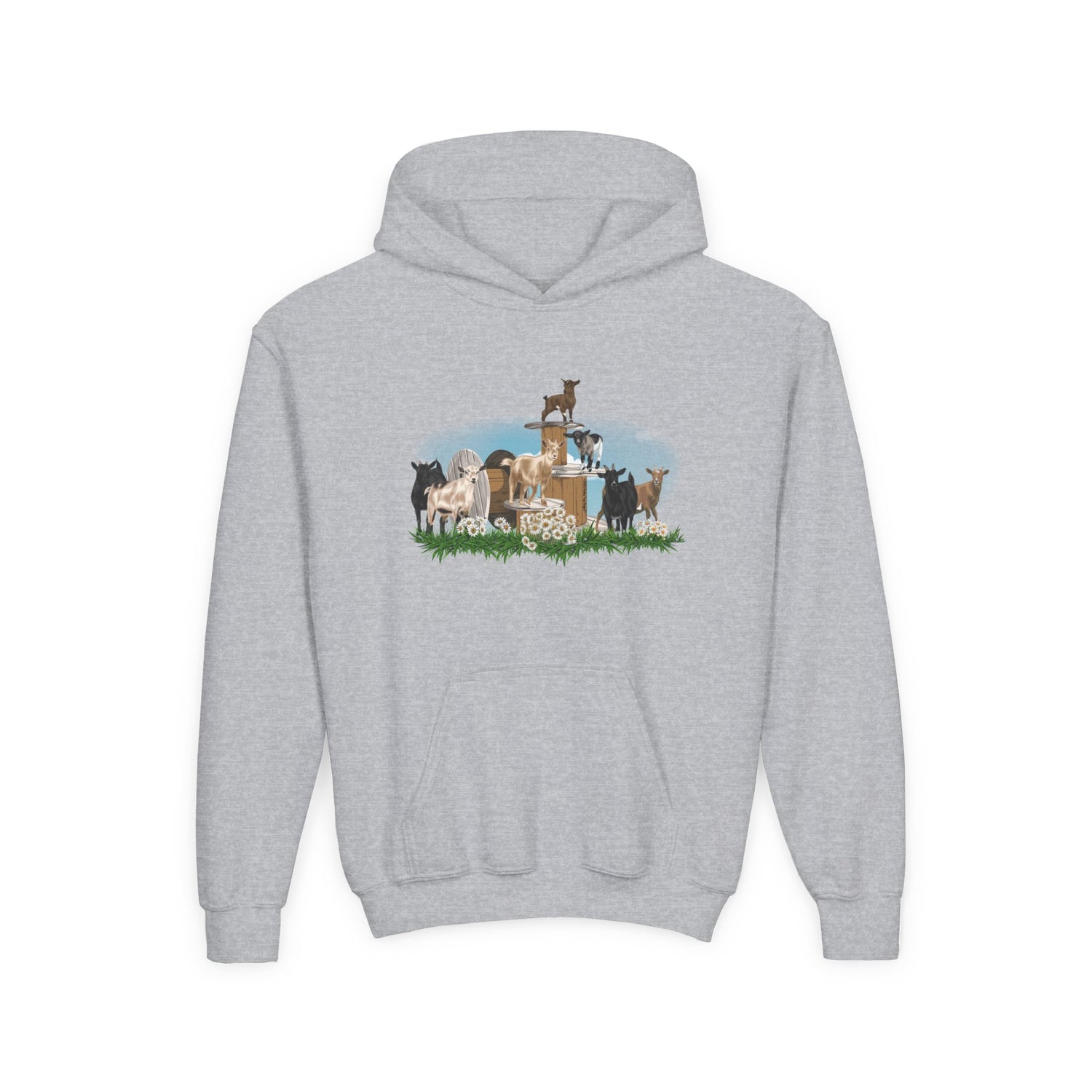 KIDS New Goat Crew Hoodie by Katie Van Slyke™ Sport Grey
