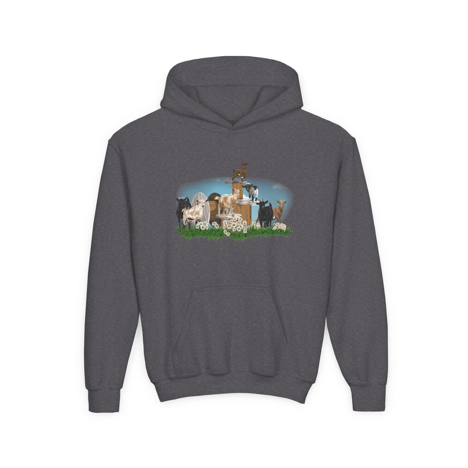 KIDS New Goat Crew Hoodie by Katie Van Slyke™ Dark Heather