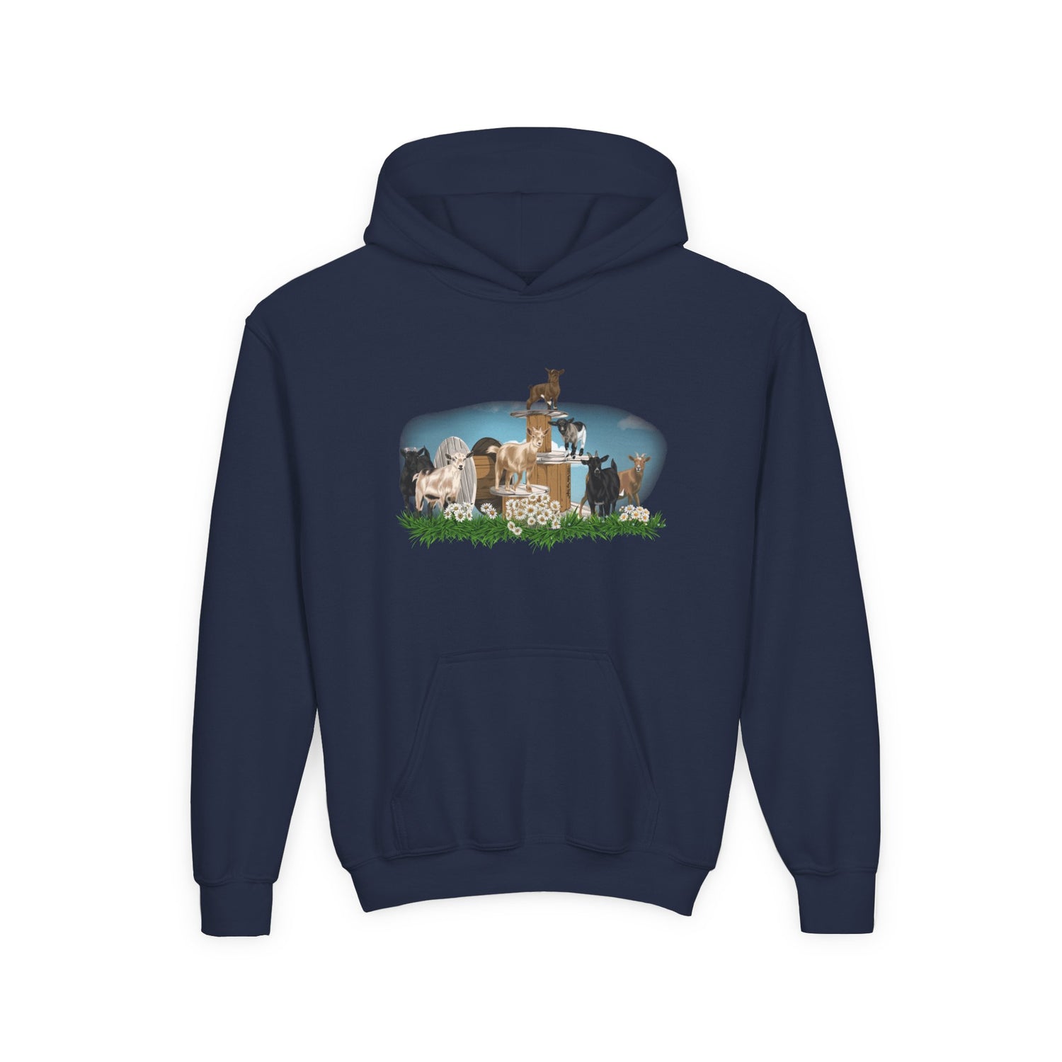 KIDS New Goat Crew Hoodie by Katie Van Slyke™ Navy