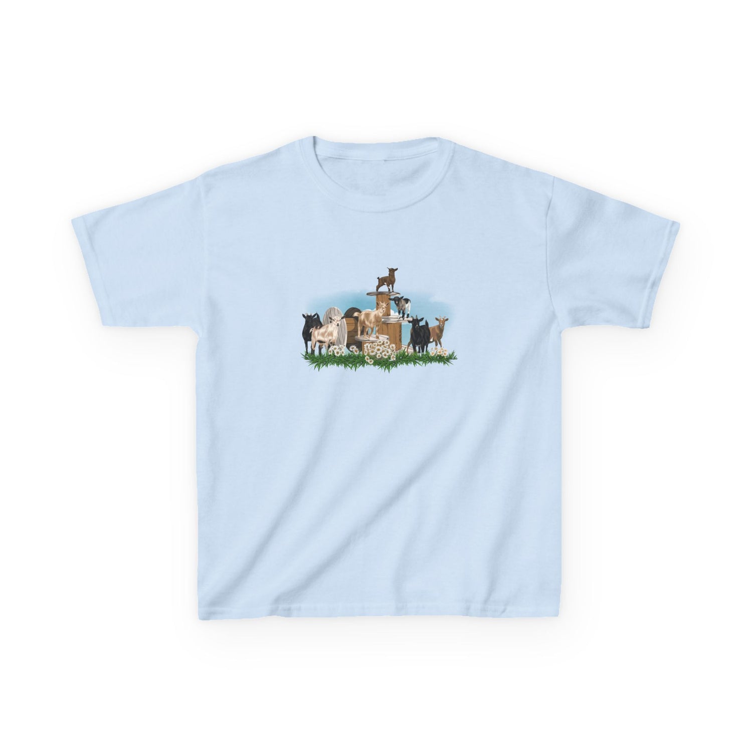 KIDS New Goat Crew T-Shirt by Katie Van Slyke™ Light Blue