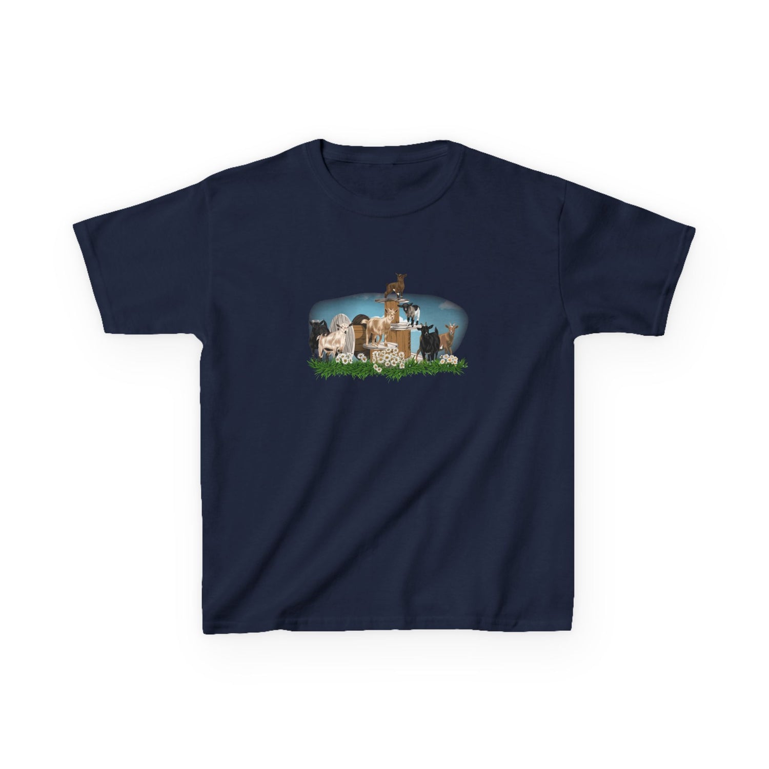 KIDS New Goat Crew T-Shirt by Katie Van Slyke™ Navy