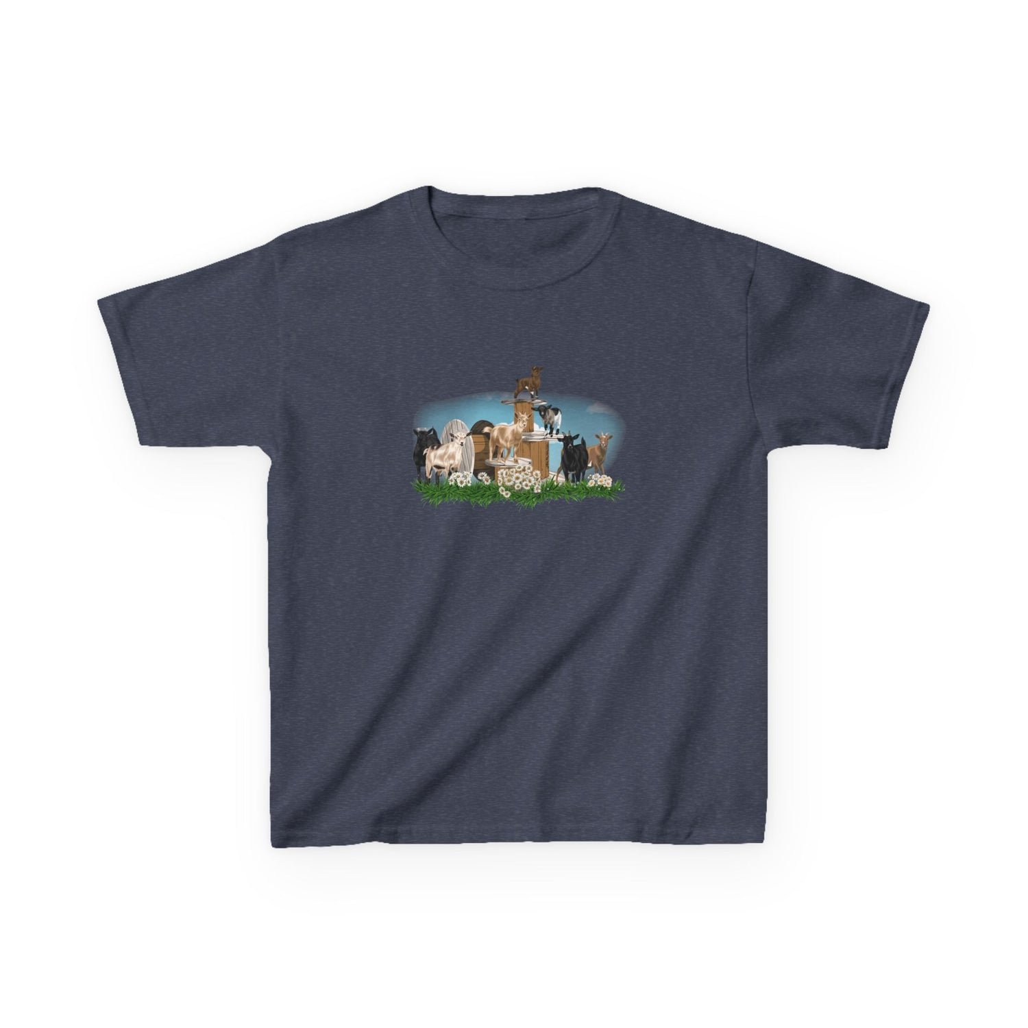 KIDS New Goat Crew T-Shirt by Katie Van Slyke™ Navy Heather