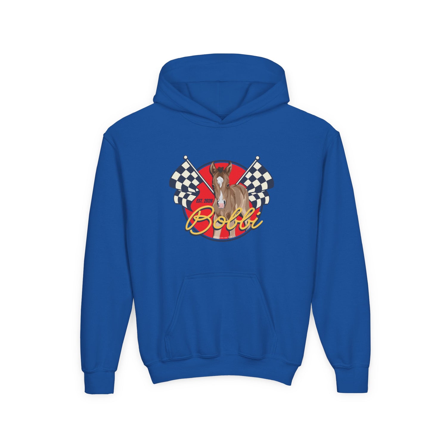 KIDS Racer Bobbi Hoodie by Katie Van Slyke® Royal Blue