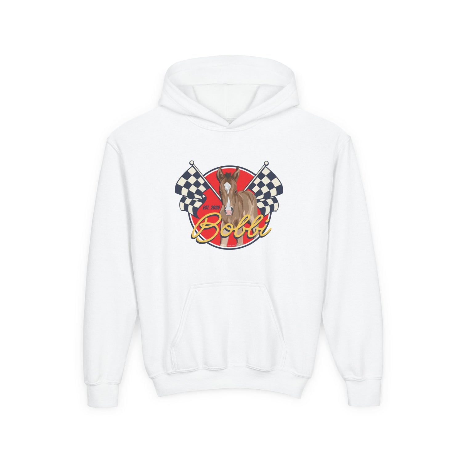KIDS Racer Bobbi Hoodie by Katie Van Slyke® White