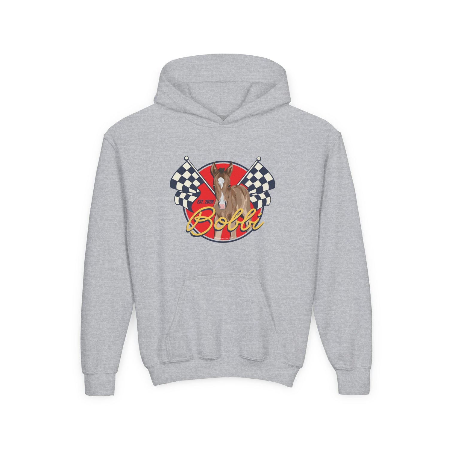 KIDS Racer Bobbi Hoodie by Katie Van Slyke® Sport Grey