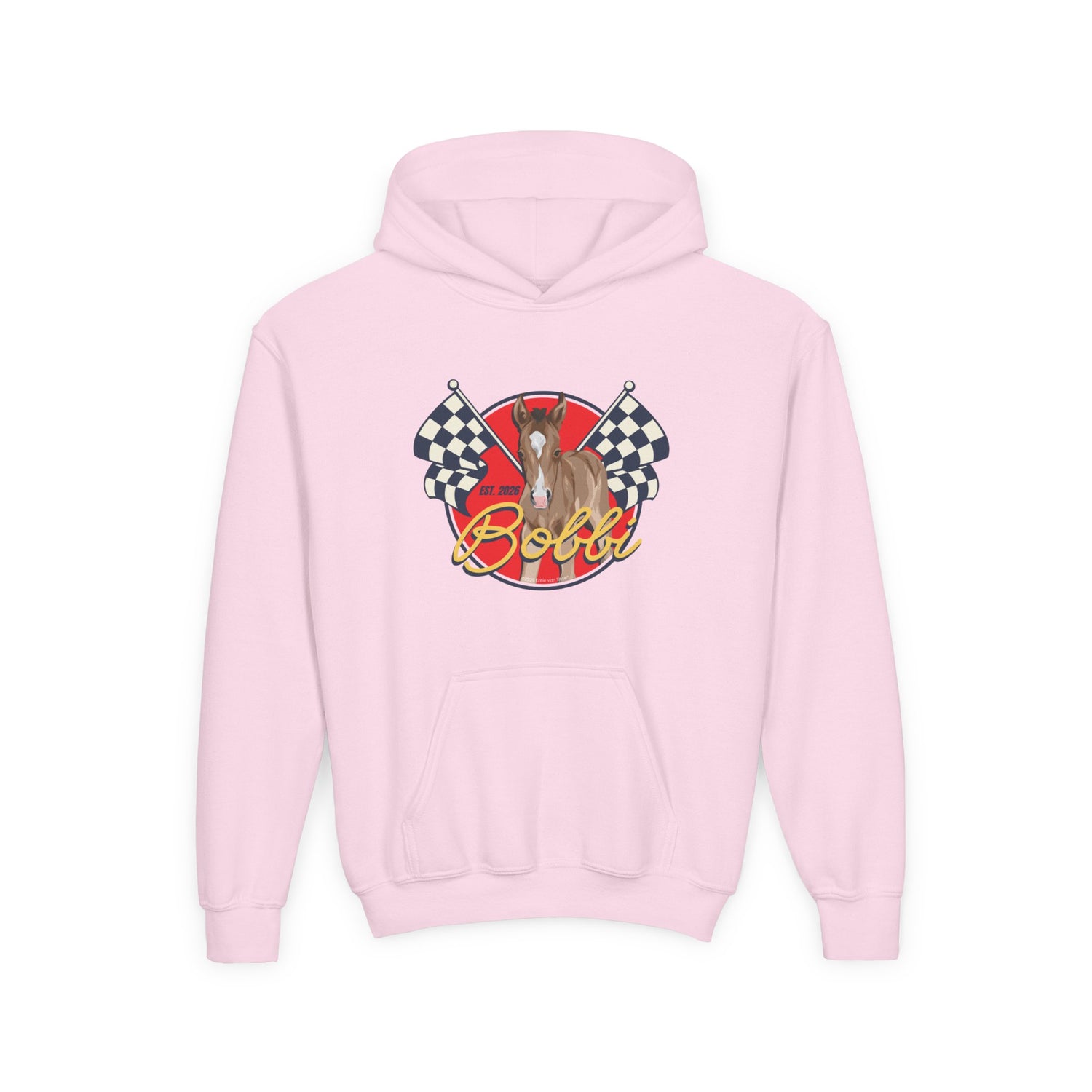 KIDS Racer Bobbi Hoodie by Katie Van Slyke® Pink