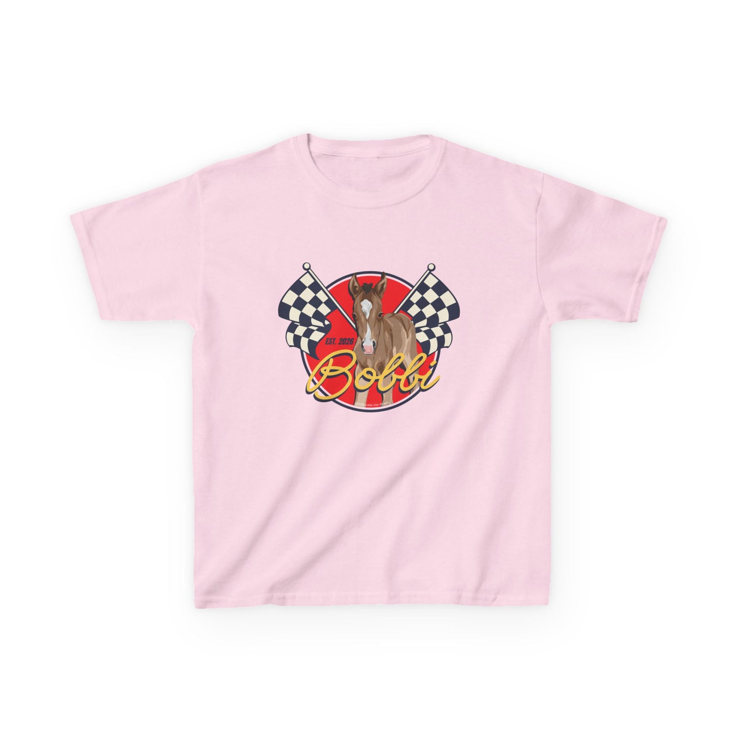 KIDS Racer Bobbi T-Shirt by Katie Van Slyke® pink