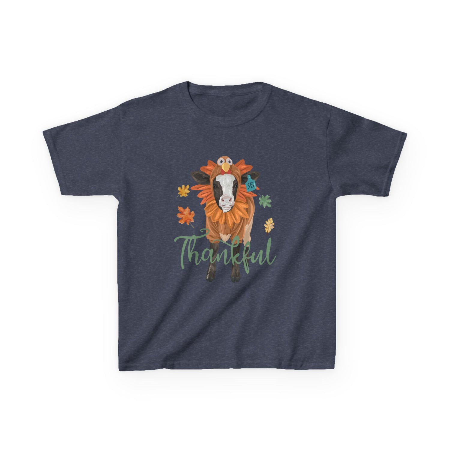 KIDS Turkey Time T-Shirt by Katie Van Slyke™ Heather Navy