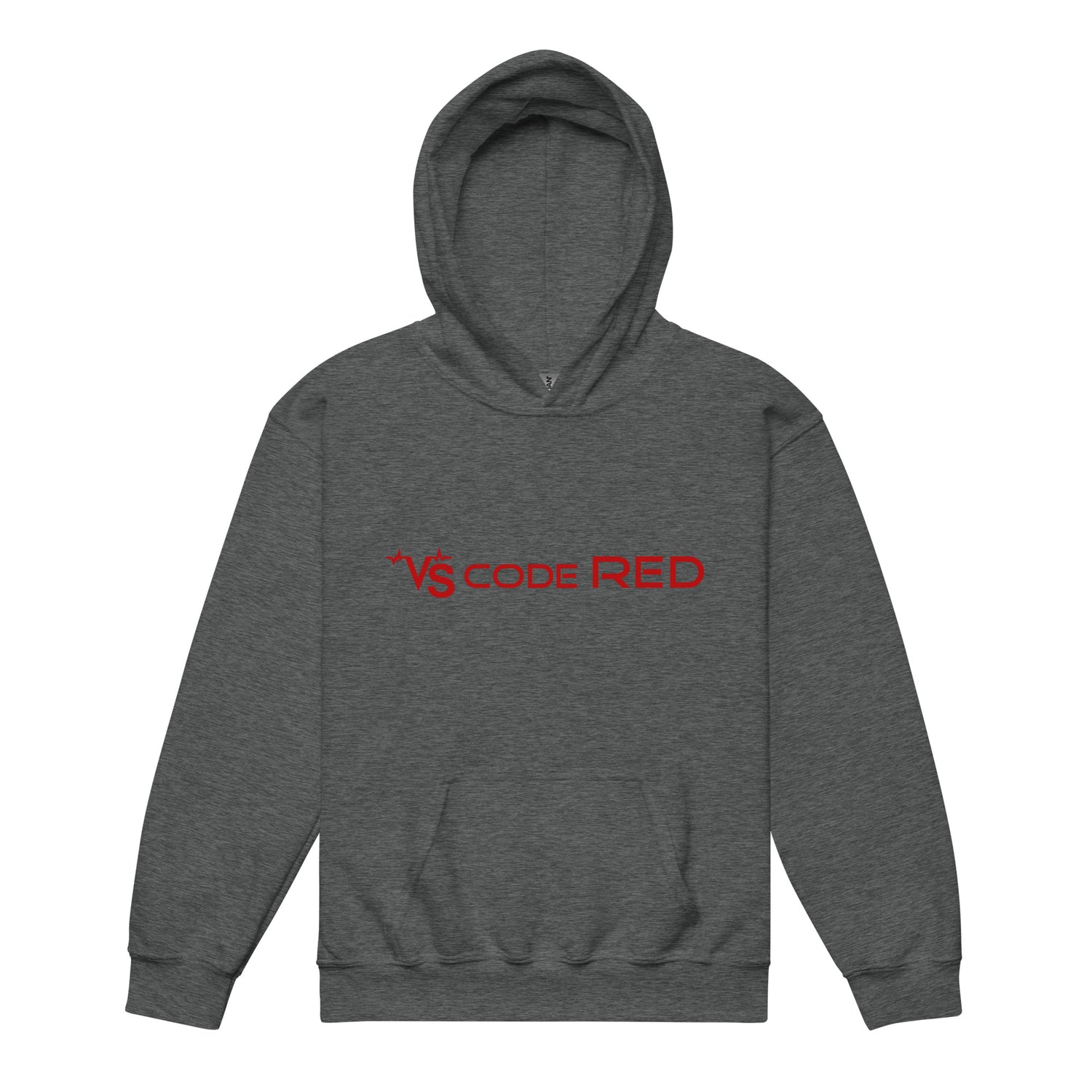 KIDS VS Code Red Hoodie by Katie Van Slyke - Dark Heather