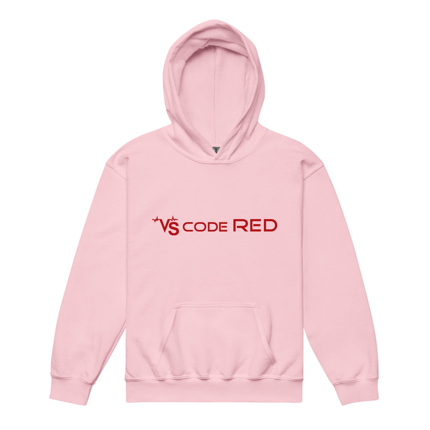 KIDS VS Code Red Hoodie by Katie Van Slyke - Light Pink
