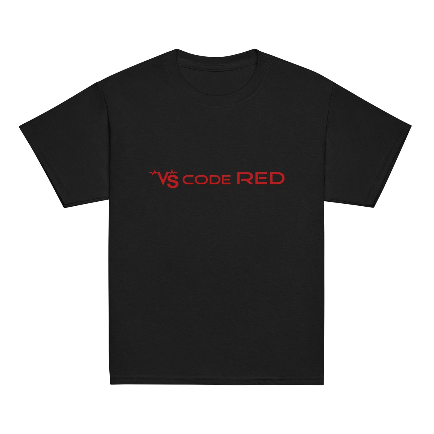 KIDS VS Code Red T-Shirt by Katie Van Slyke - Black