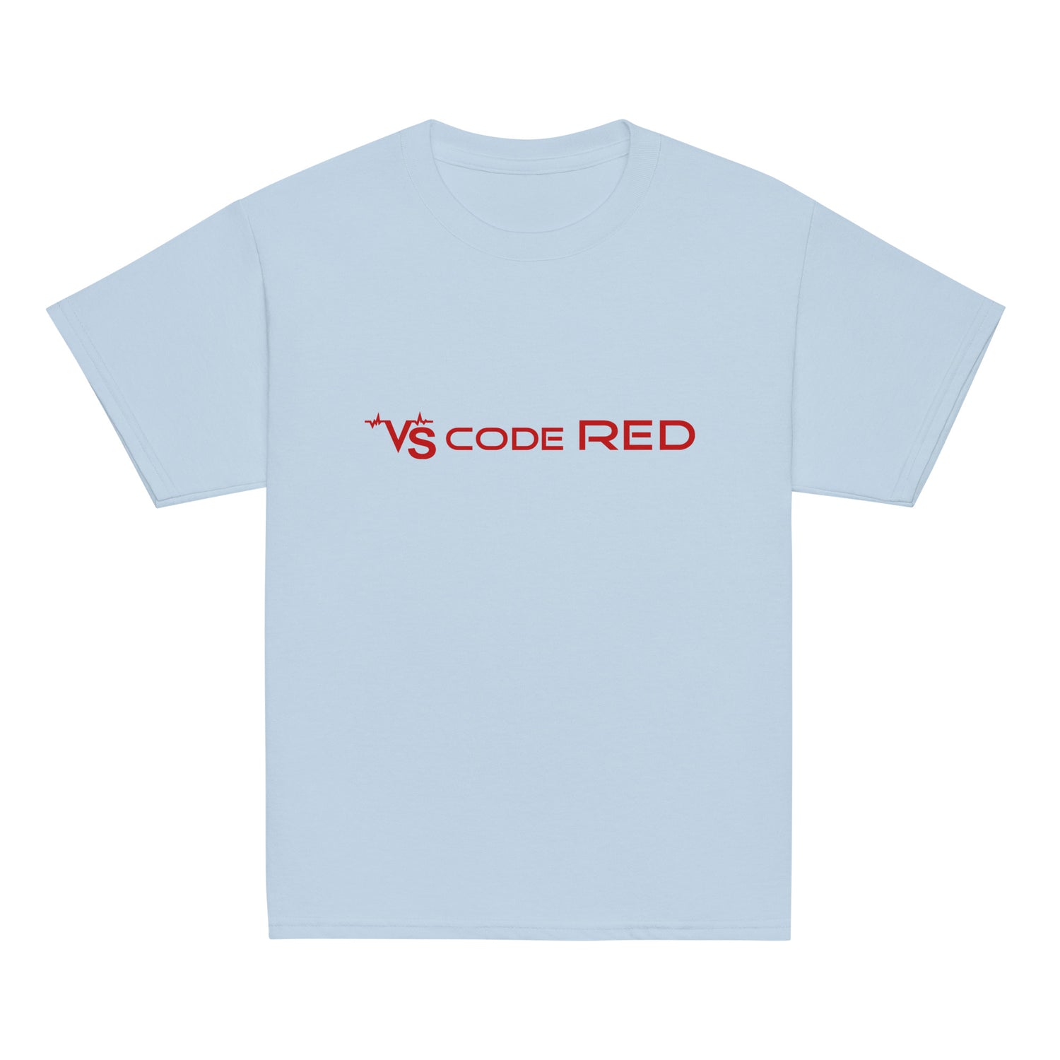 KIDS VS Code Red T-Shirt by Katie Van Slyke - Light Blue