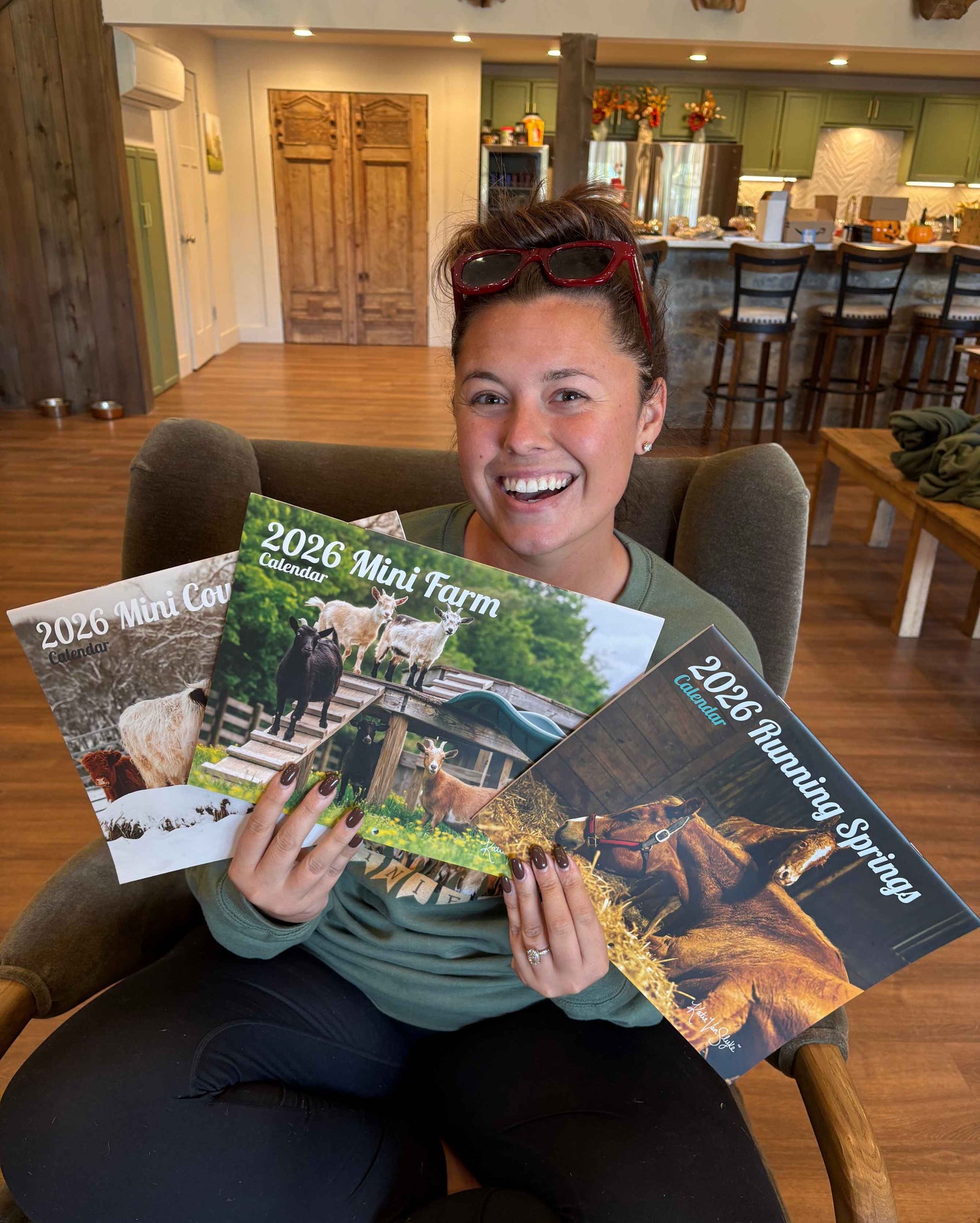 Katie with all calendars