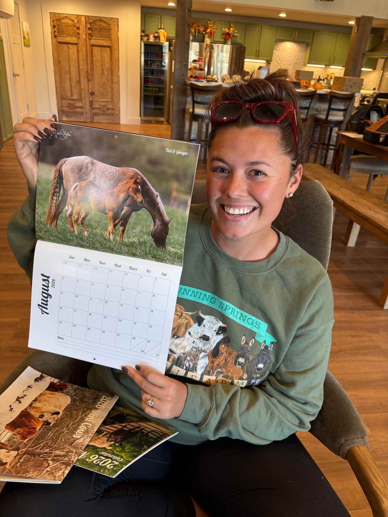 Katie with 2026 Running Springs Calendar by Katie Van Slyke™