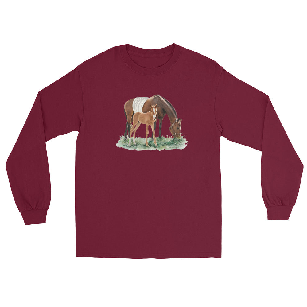 Margot Long Sleeve T-Shirt by Katie Van Slyke - Maroon