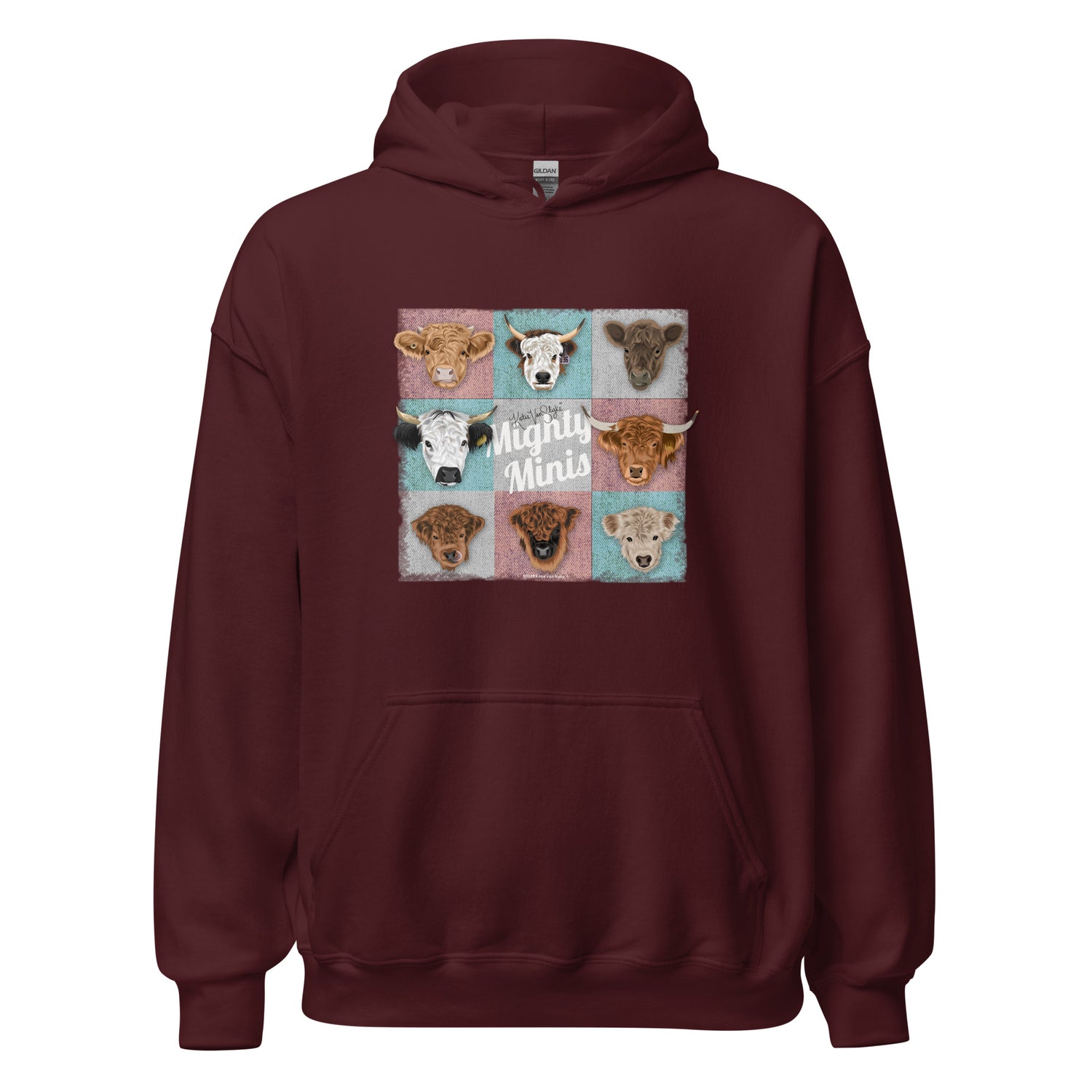 Mighty Minis Hoodie by Katie Van Slyke - Maroon