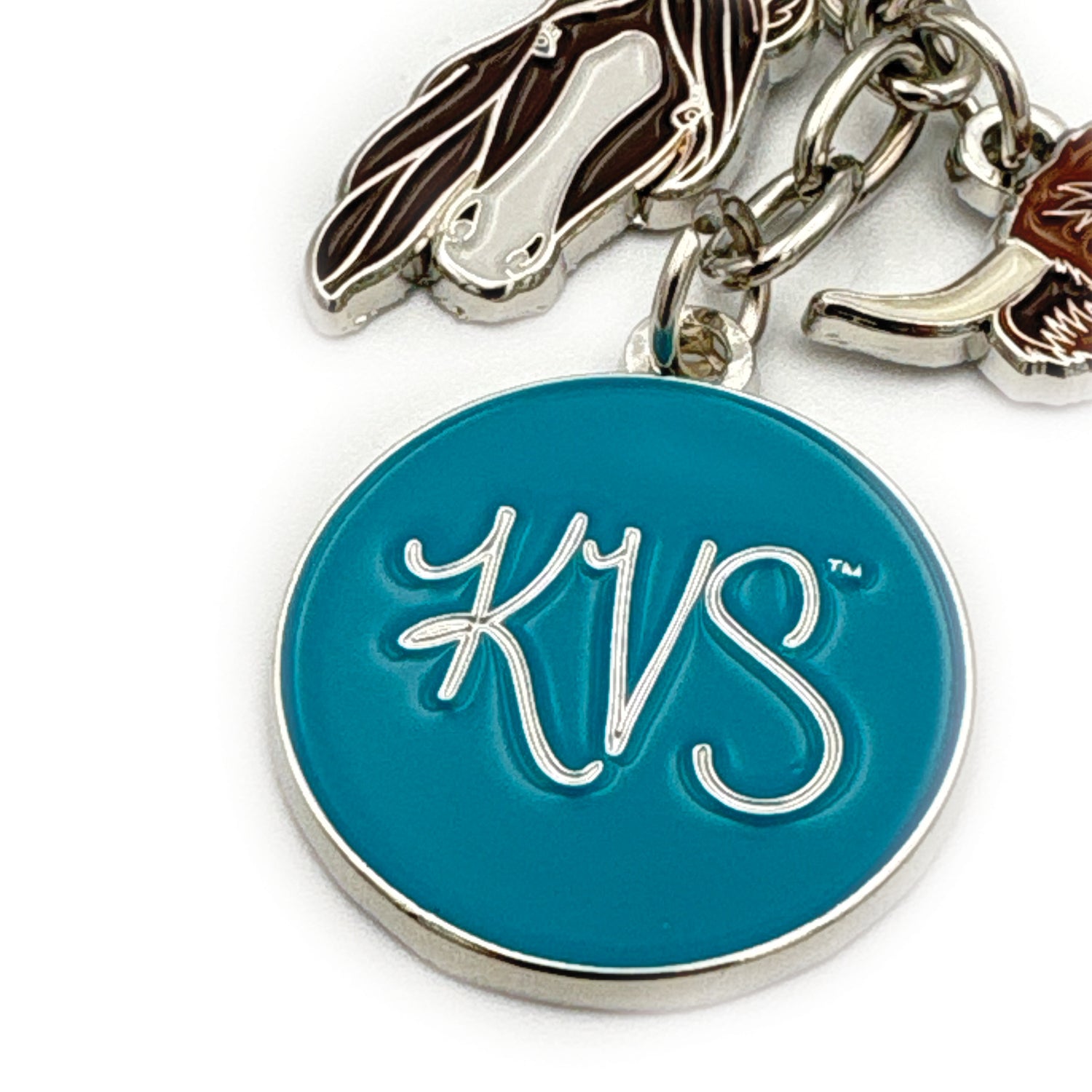 Mini Farm 5-Charm Keychain by Katie Van Slyke™ Logo and Gretchen