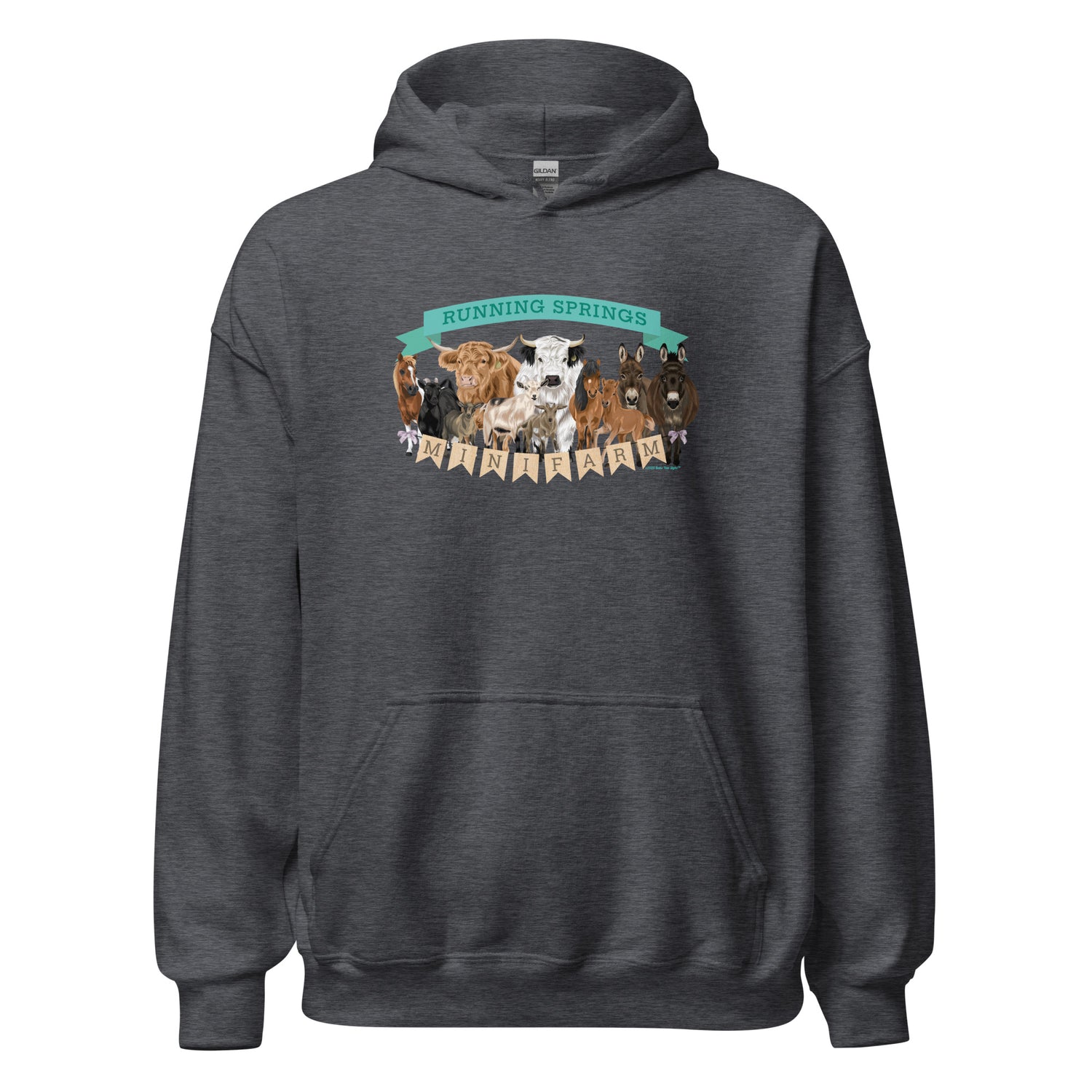 Mini Farm Hoodie by Katie Van Slyke - Dark Heather