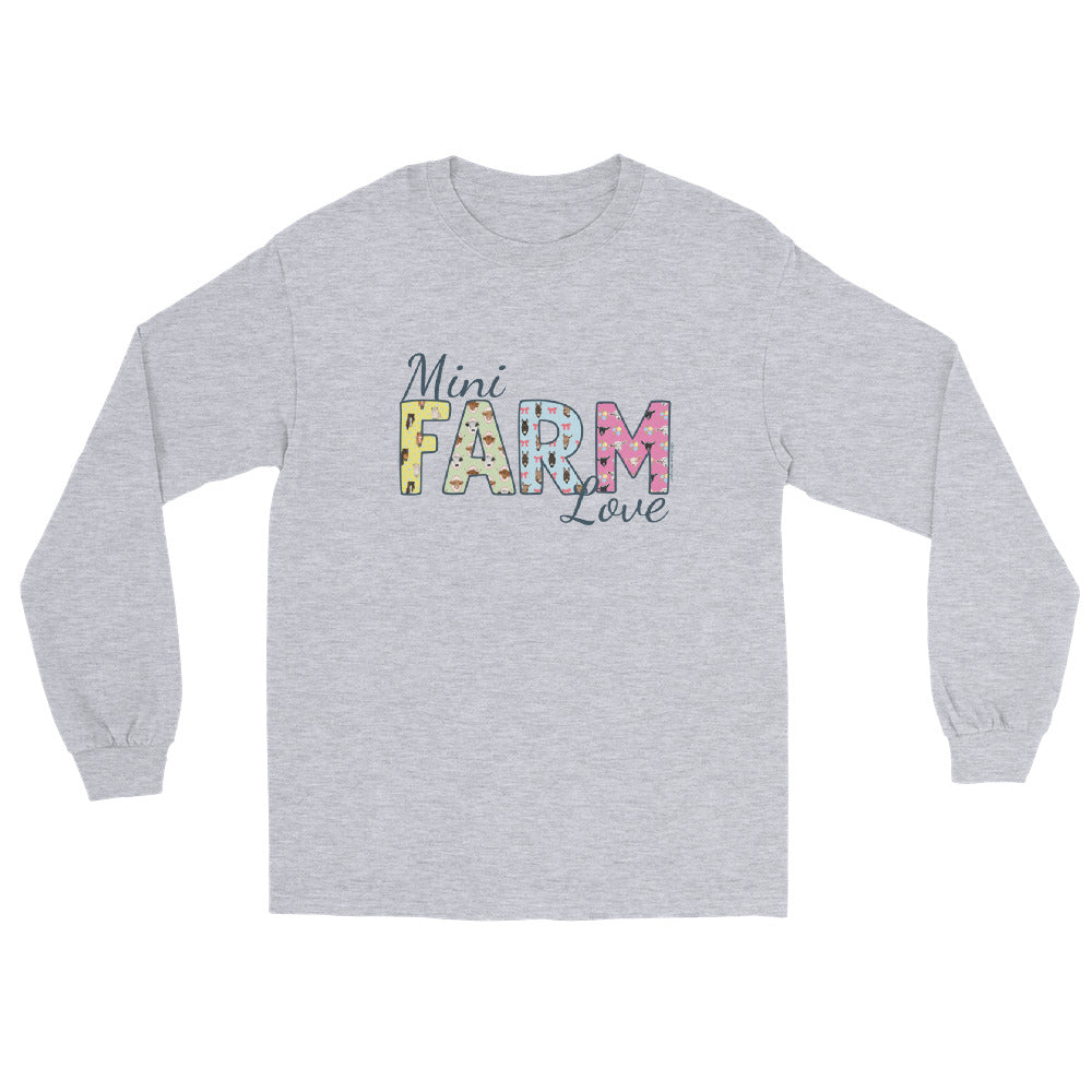 Mini Farm Love Long Sleeve T-Shirt by Katie Van Slyke - Sport Grey