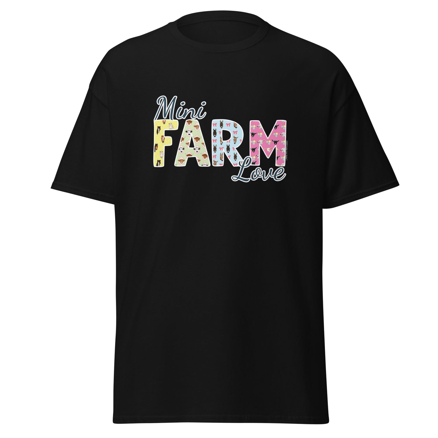 Mini Farm Love T-Shirt by Katie Van Slyke - Black