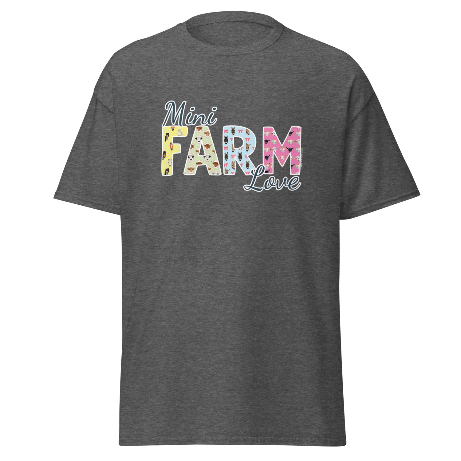 Mini Farm Love T-Shirt by Katie Van Slyke - Dark Heather