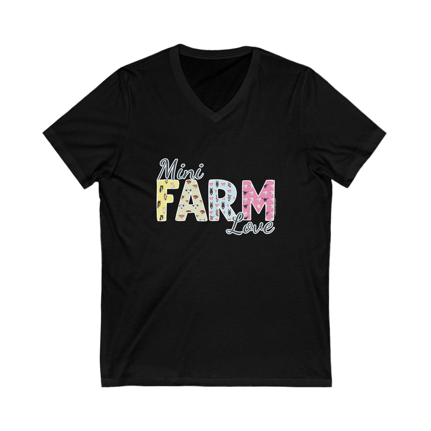 Mini Farm Love V-Neck T-Shirt by Katie Van Slyke™