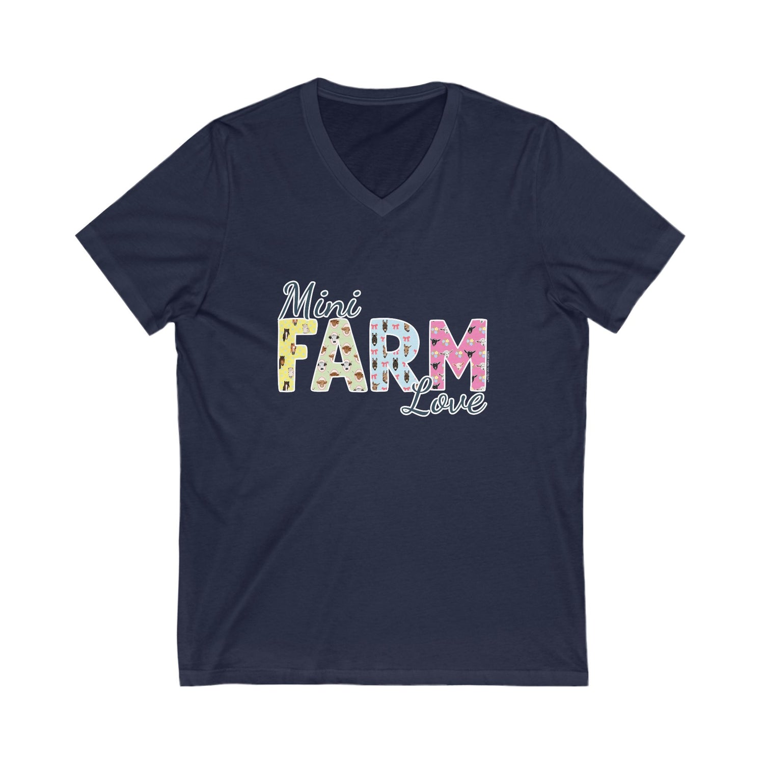 Mini Farm Love V-Neck T-Shirt by Katie Van Slyke™