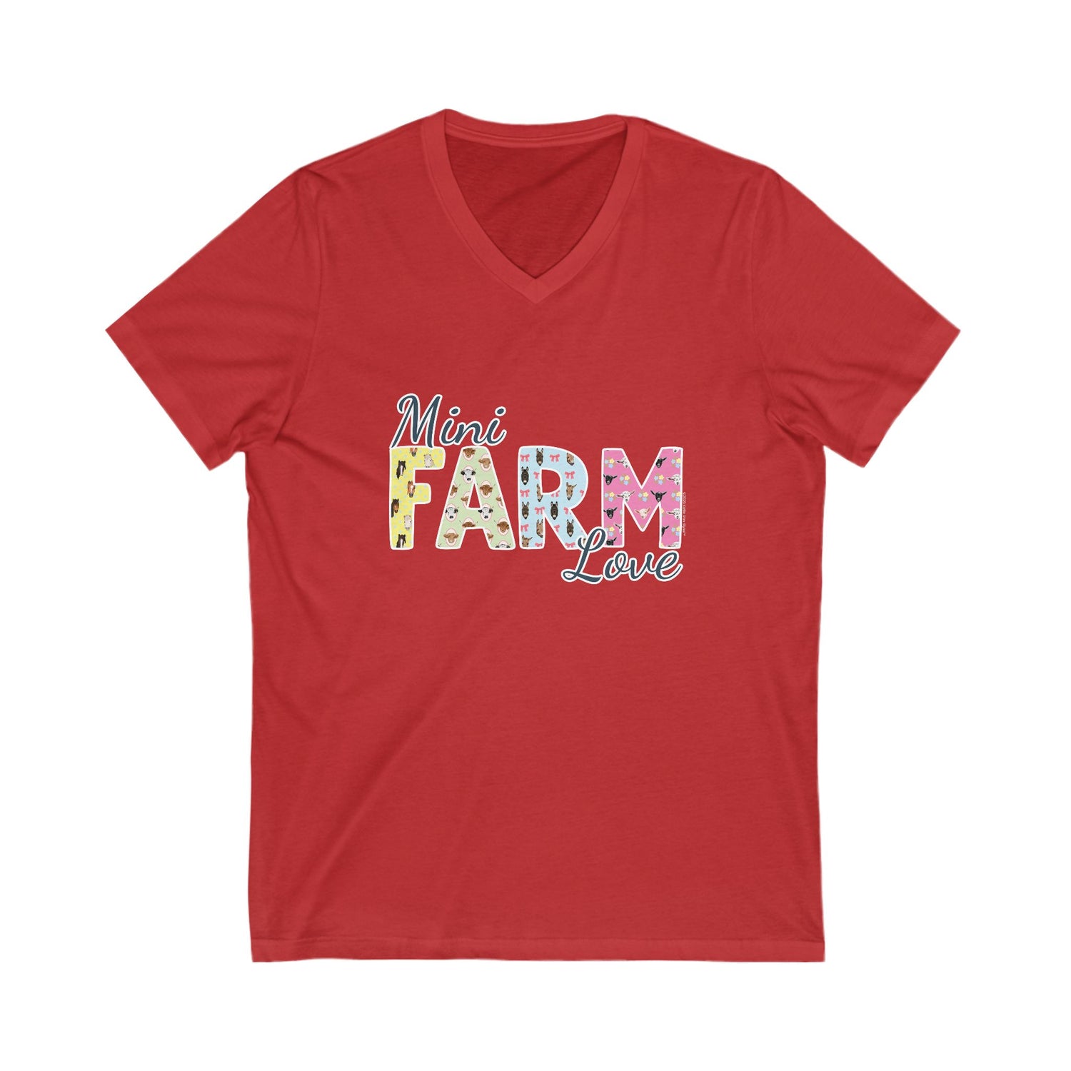 Mini Farm Love V-Neck T-Shirt by Katie Van Slyke™