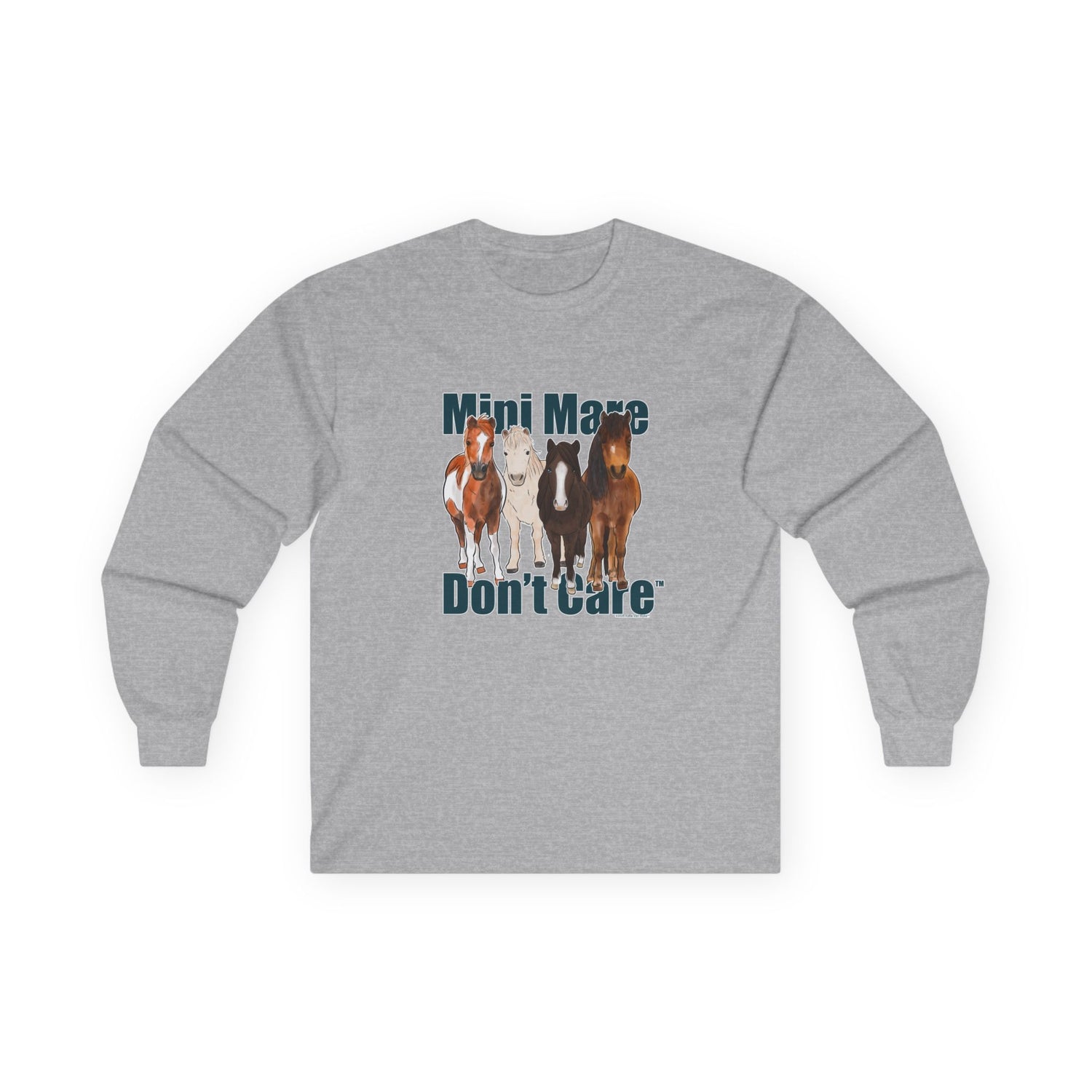 Mini Mare Don't Care Longsleeve T-Shirt by Katie Van Slyke™