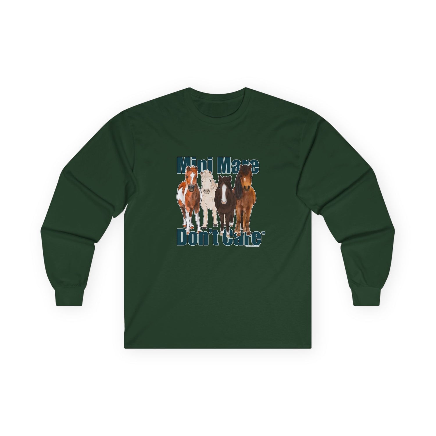 Mini Mare Don't Care Longsleeve T-Shirt by Katie Van Slyke™