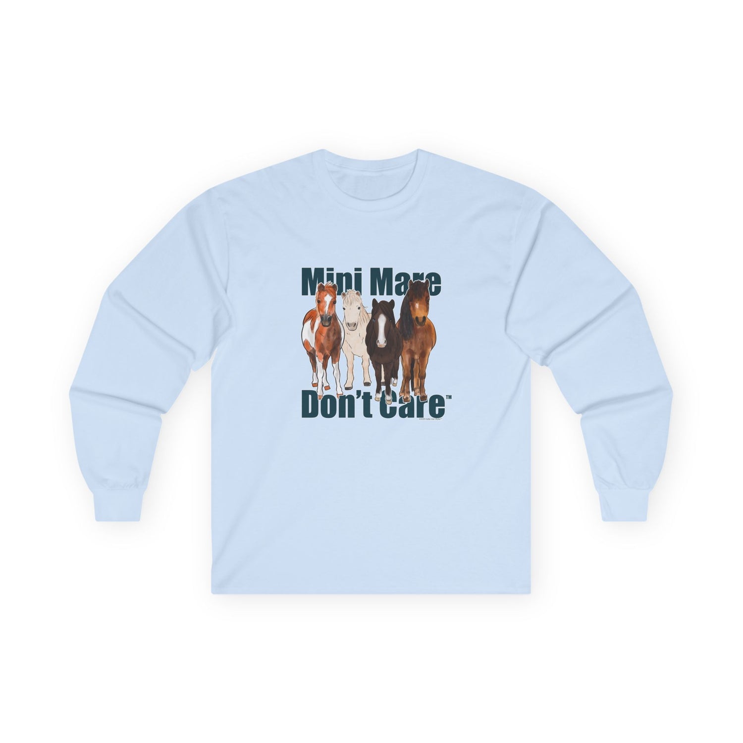 Mini Mare Don't Care Longsleeve T-Shirt by Katie Van Slyke™