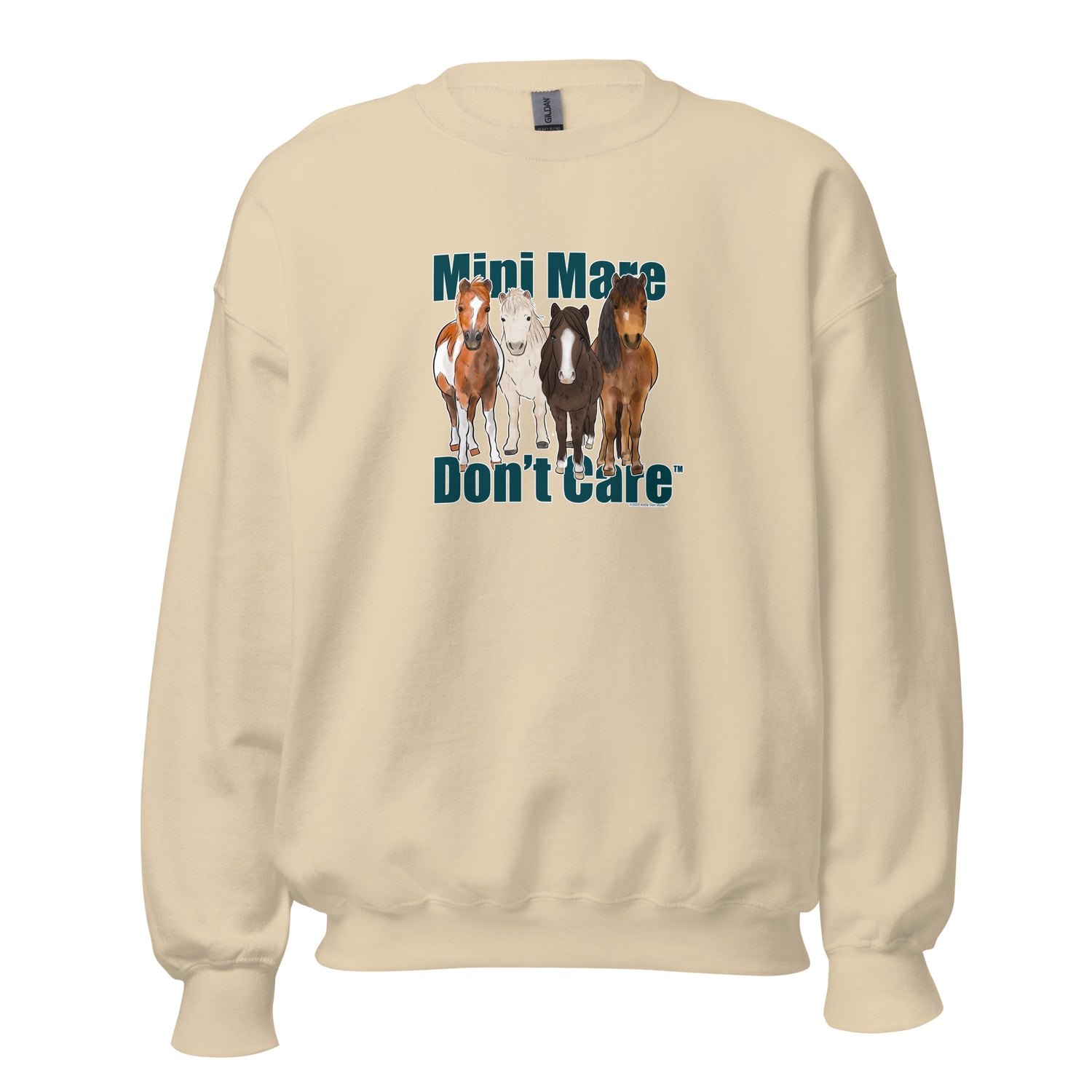 Mini Mare Don't Care Sweatshirt by Katie Van Slyke - Sand