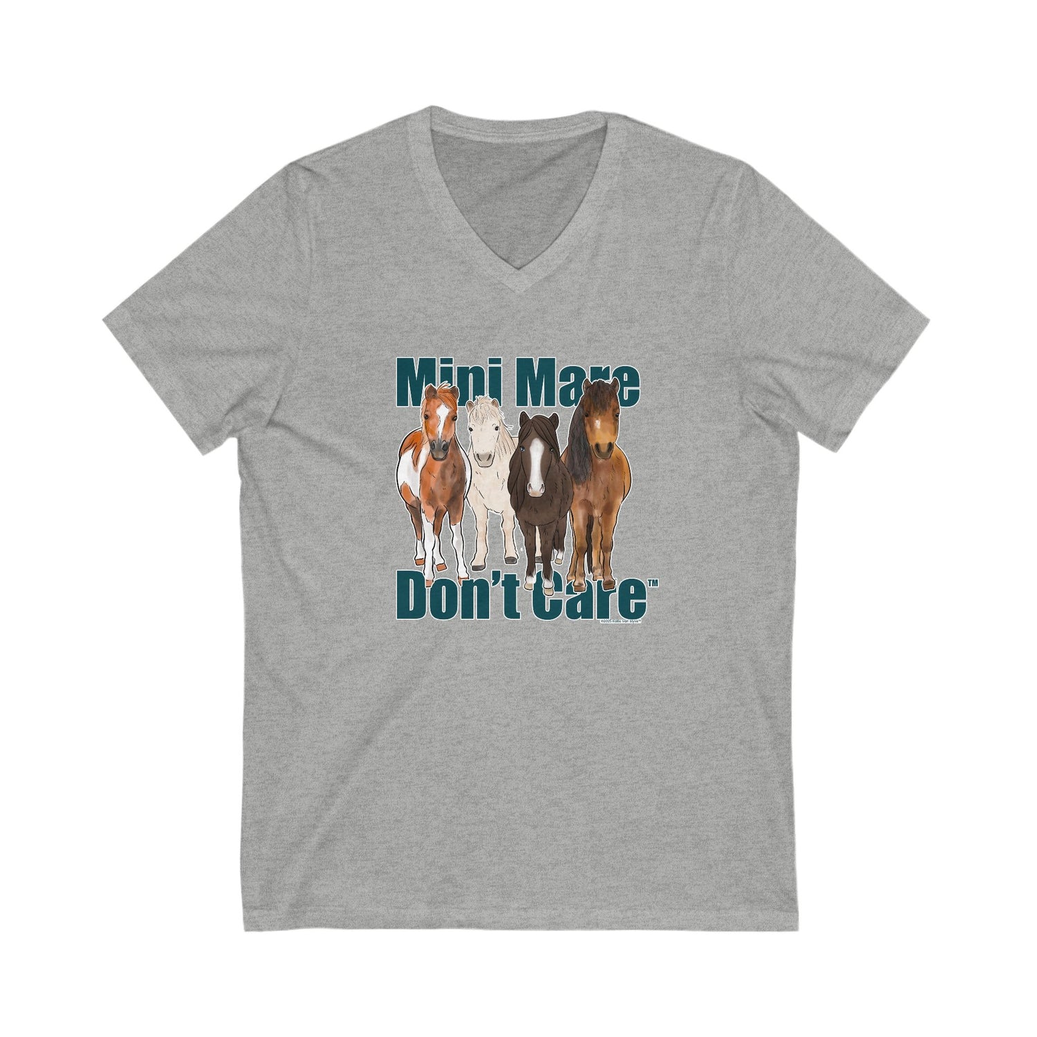 Mini Mare Don't Care V-Neck T-Shirt by Katie Van Slyke™