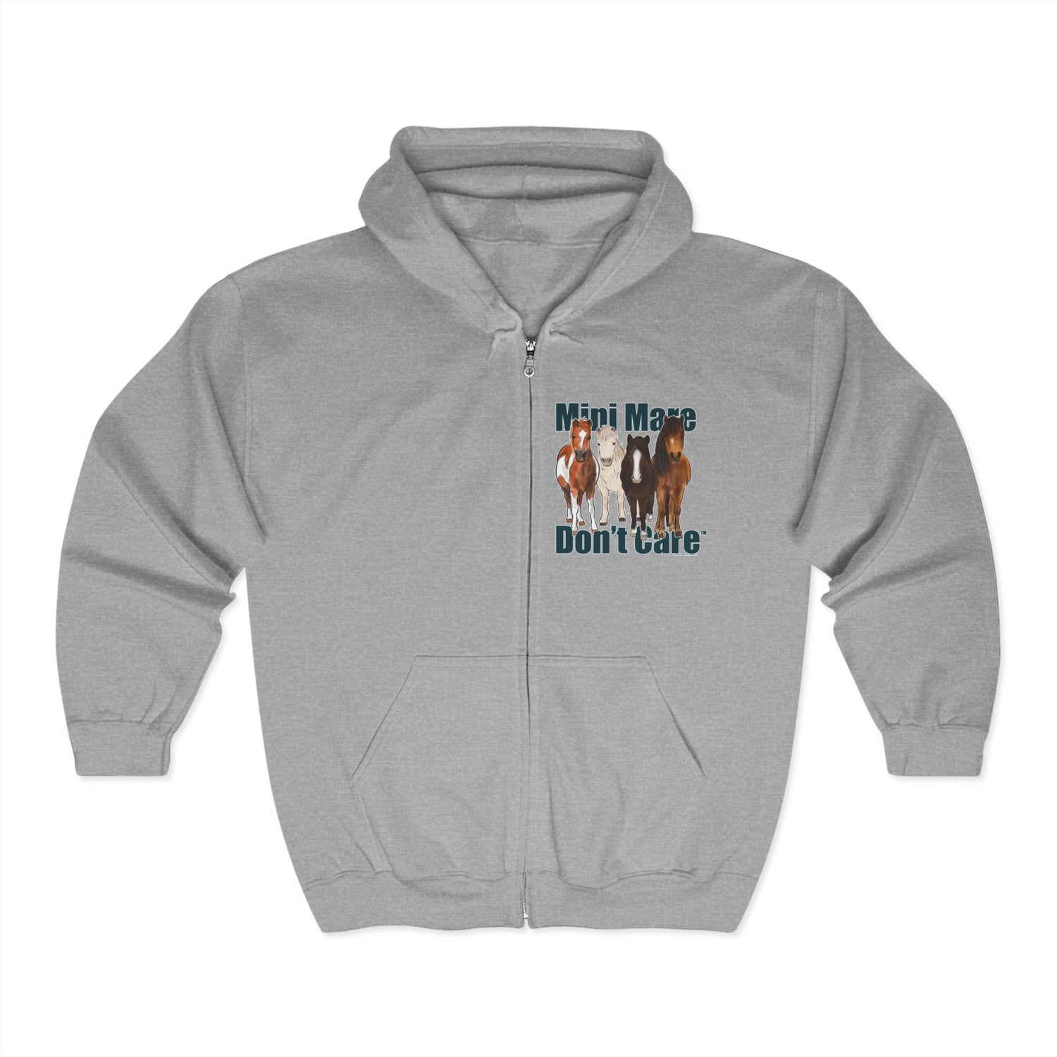 Mini Mare Don't Care Zip-Up Hoodie by Katie Van Slyke™