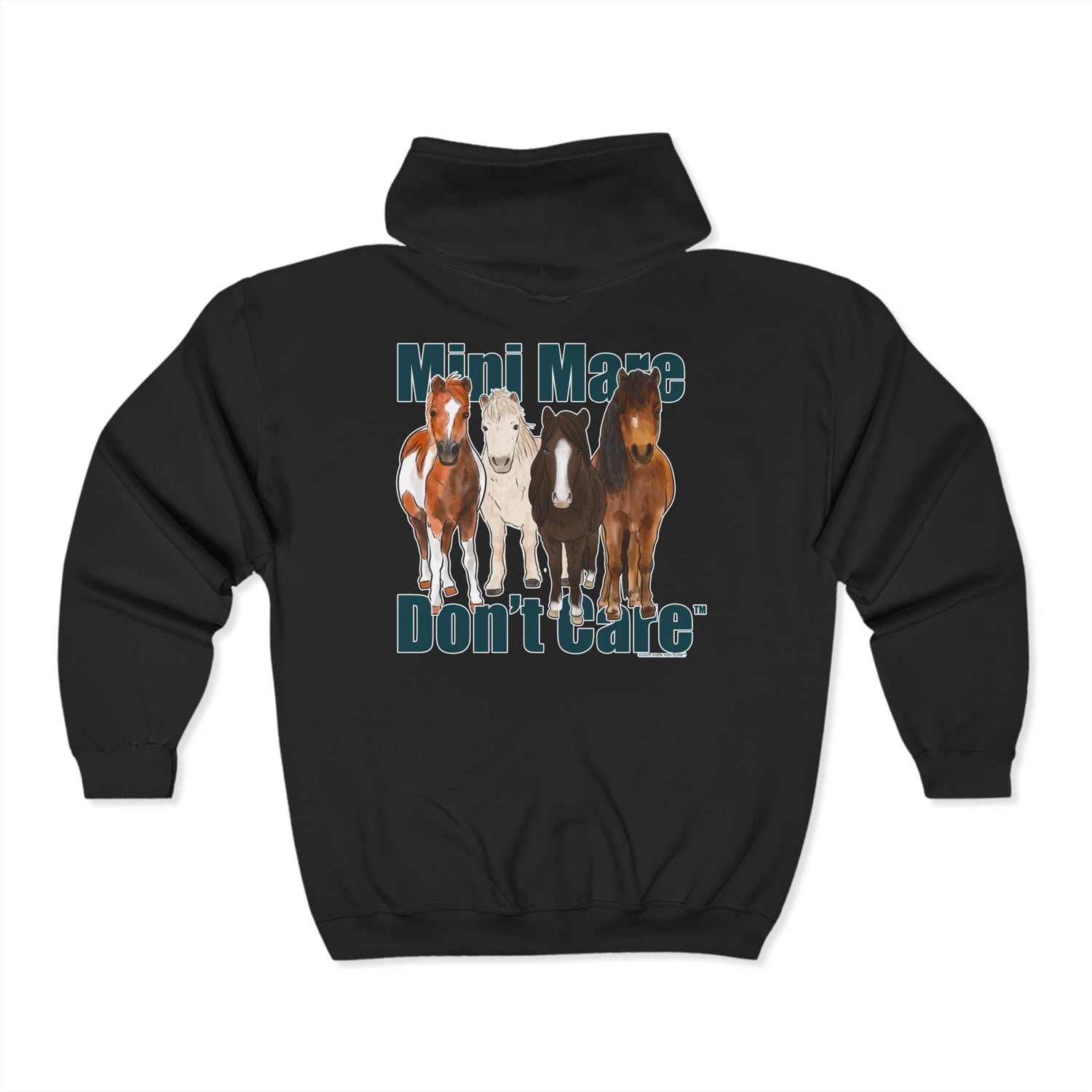 Mini Mare Don't Care Zip-Up Hoodie by Katie Van Slyke™