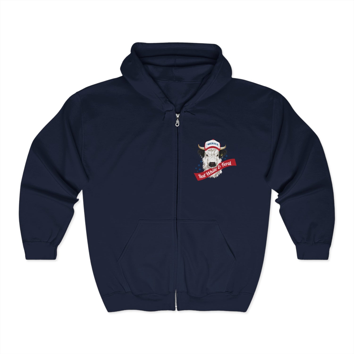 Mini 'Merica Zip-Up Hoodie by Katie Van Slyke™ Navy