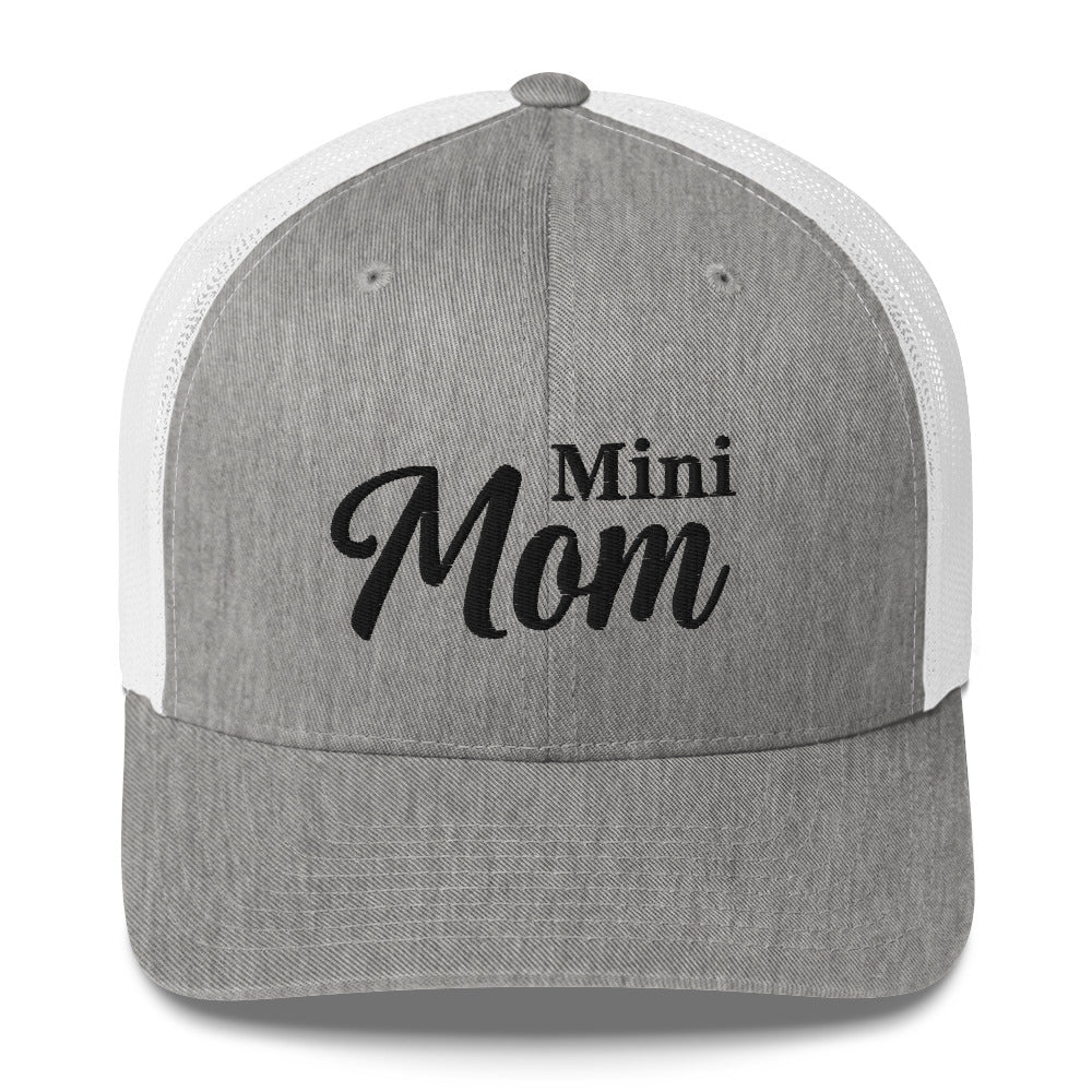 Mini Mom Trucker Hat by Katie Van Slyke - heather grey/white