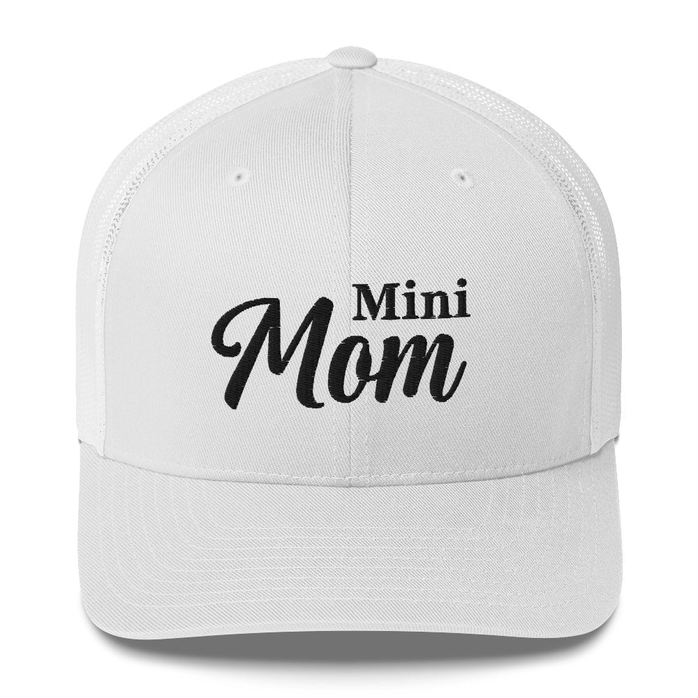 Mini Mom Trucker Hat by Katie Van Slyke - white