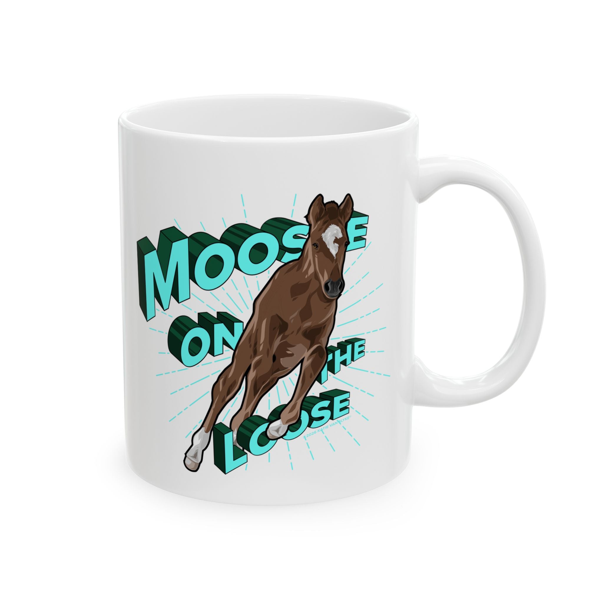 Moose On The Loose Mugs by Katie Van Slyke®
