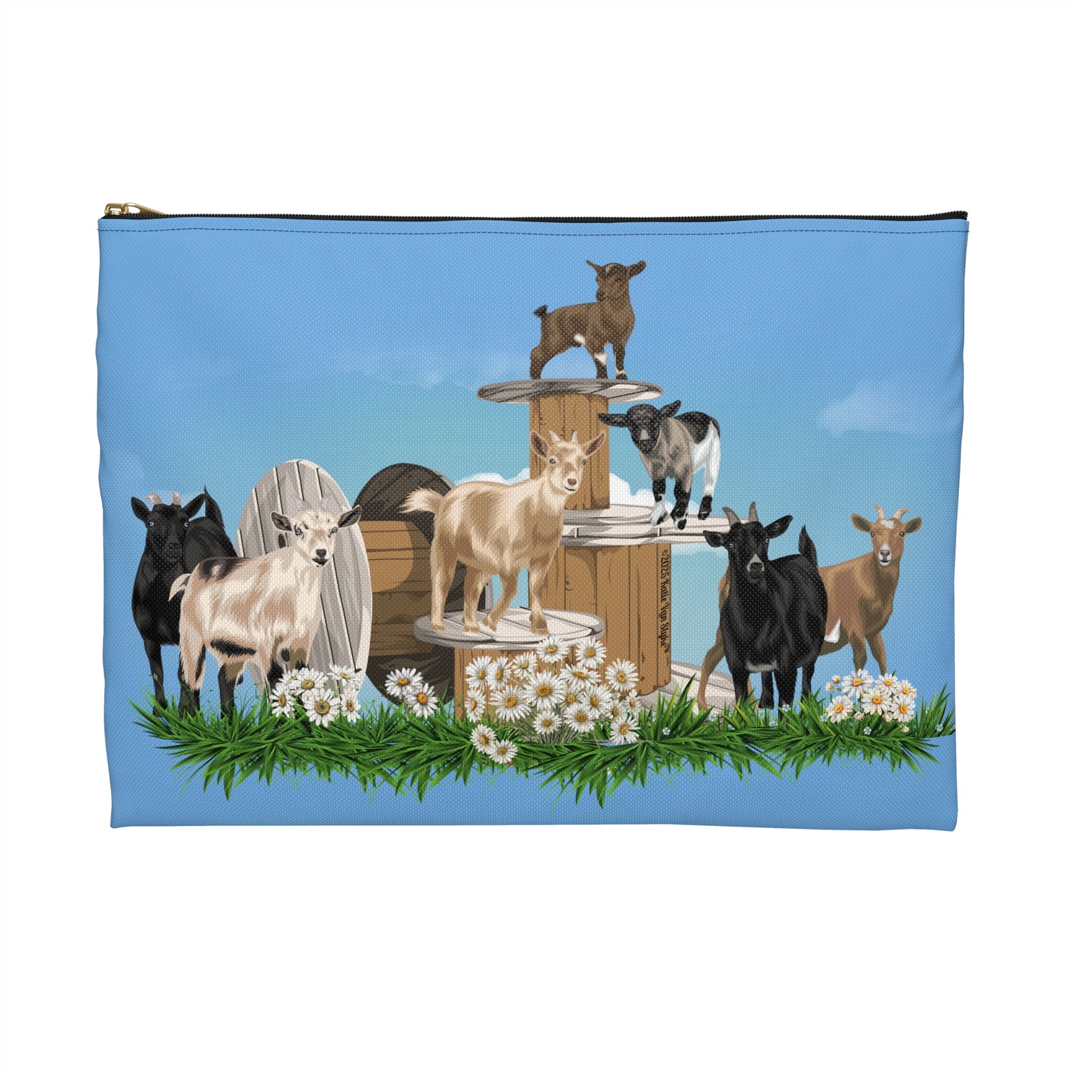 New Goat Crew Accessory Pouch by Katie Van Slyke™ large front