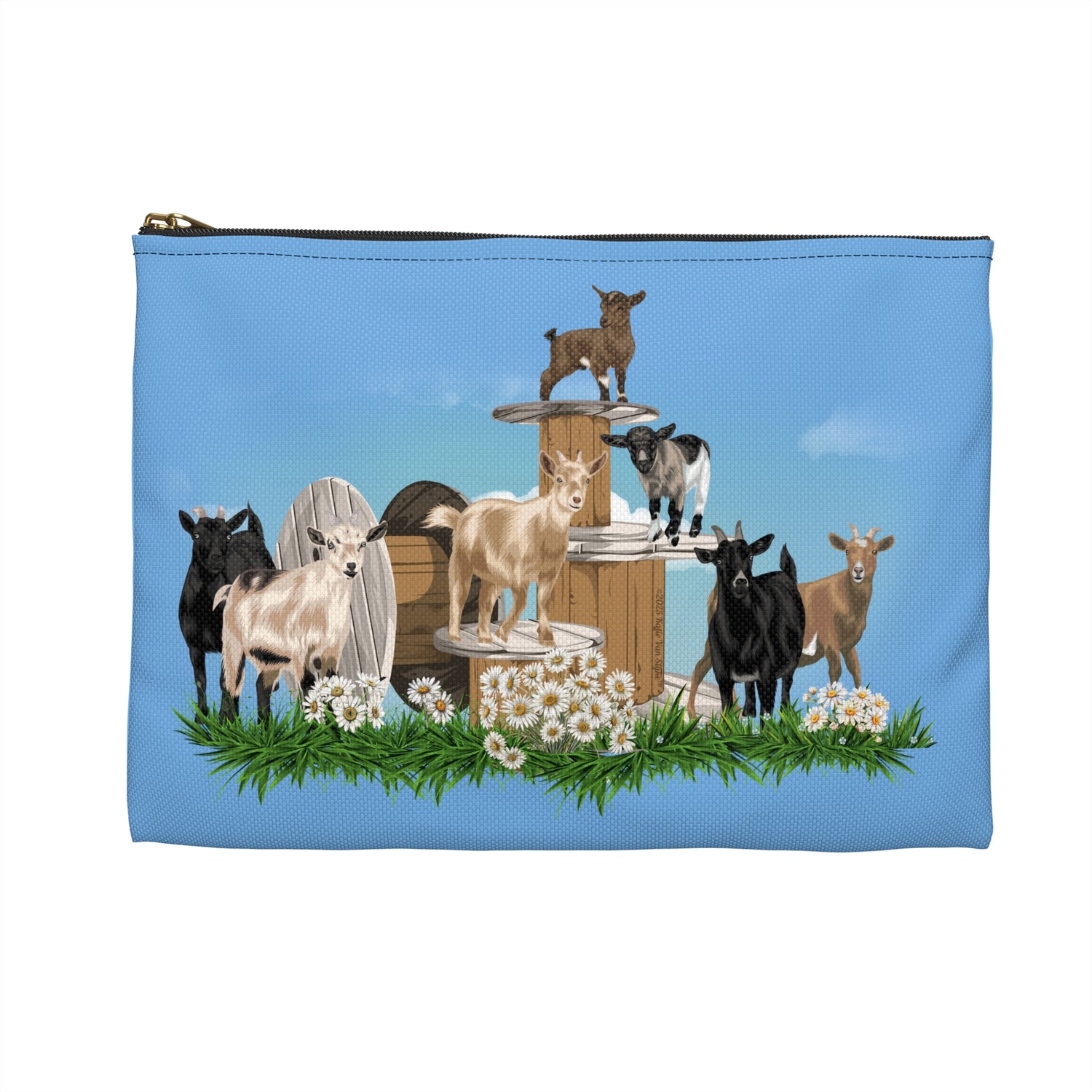 New Goat Crew Accessory Pouch by Katie Van Slyke™ small front