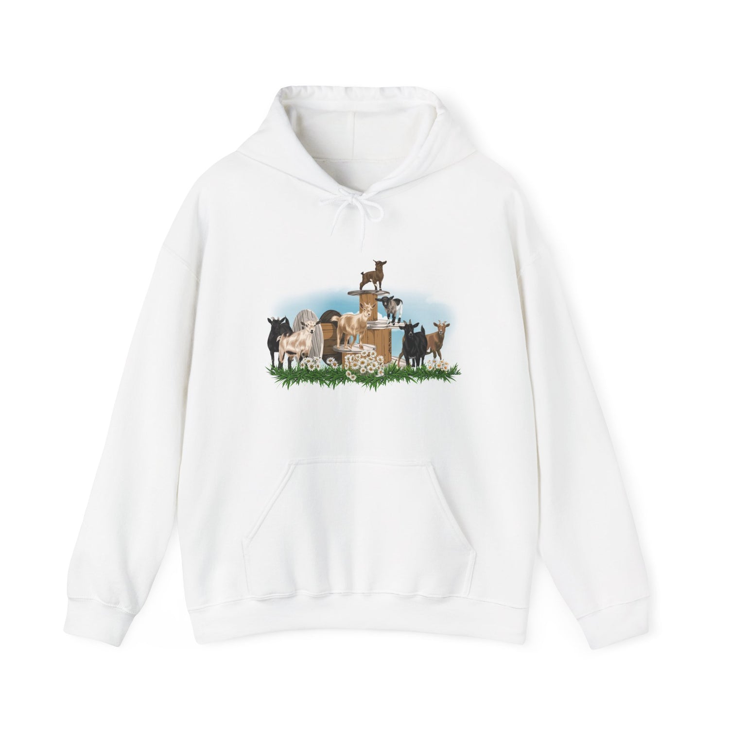 New Goat Crew Hoodie by Katie Van Slyke™ White