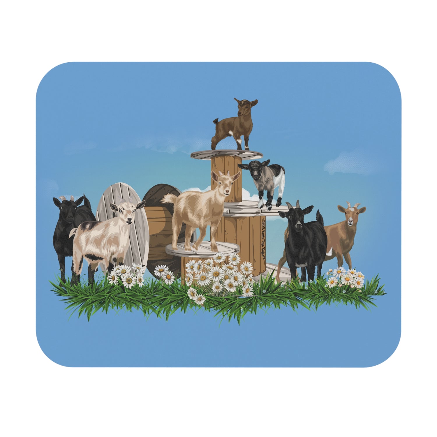 New Goat Crew Mouse Pad by Katie Van Slyke™ front