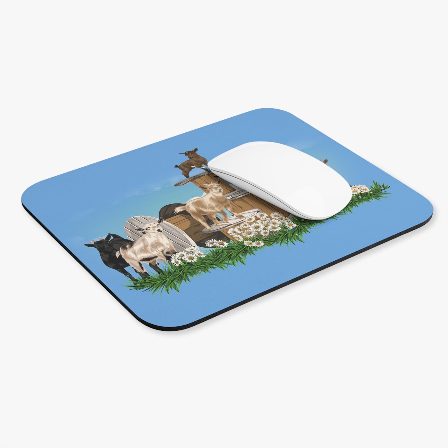 New Goat Crew Mouse Pad by Katie Van Slyke™ with mouse