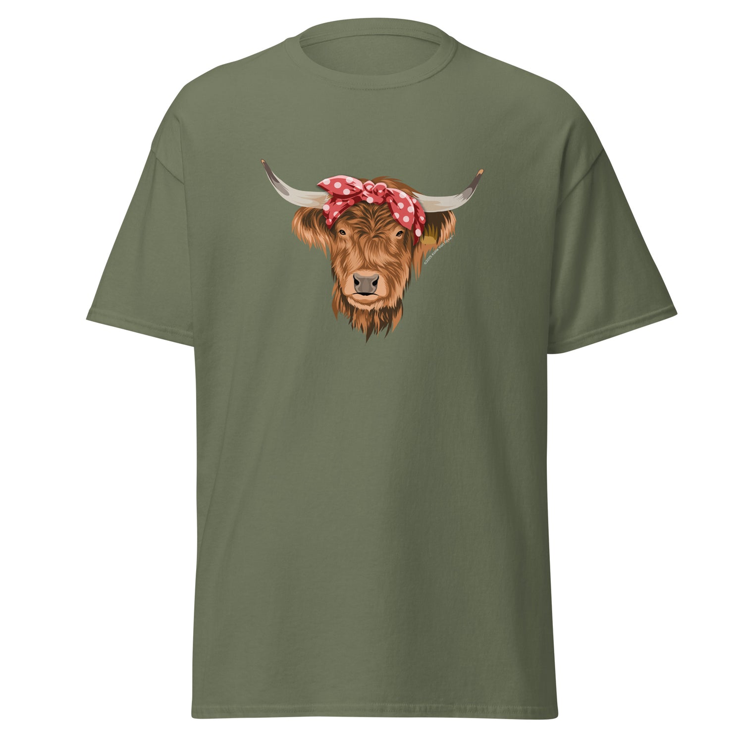 Petunia T-Shirt by Katie Van Slyke - military green