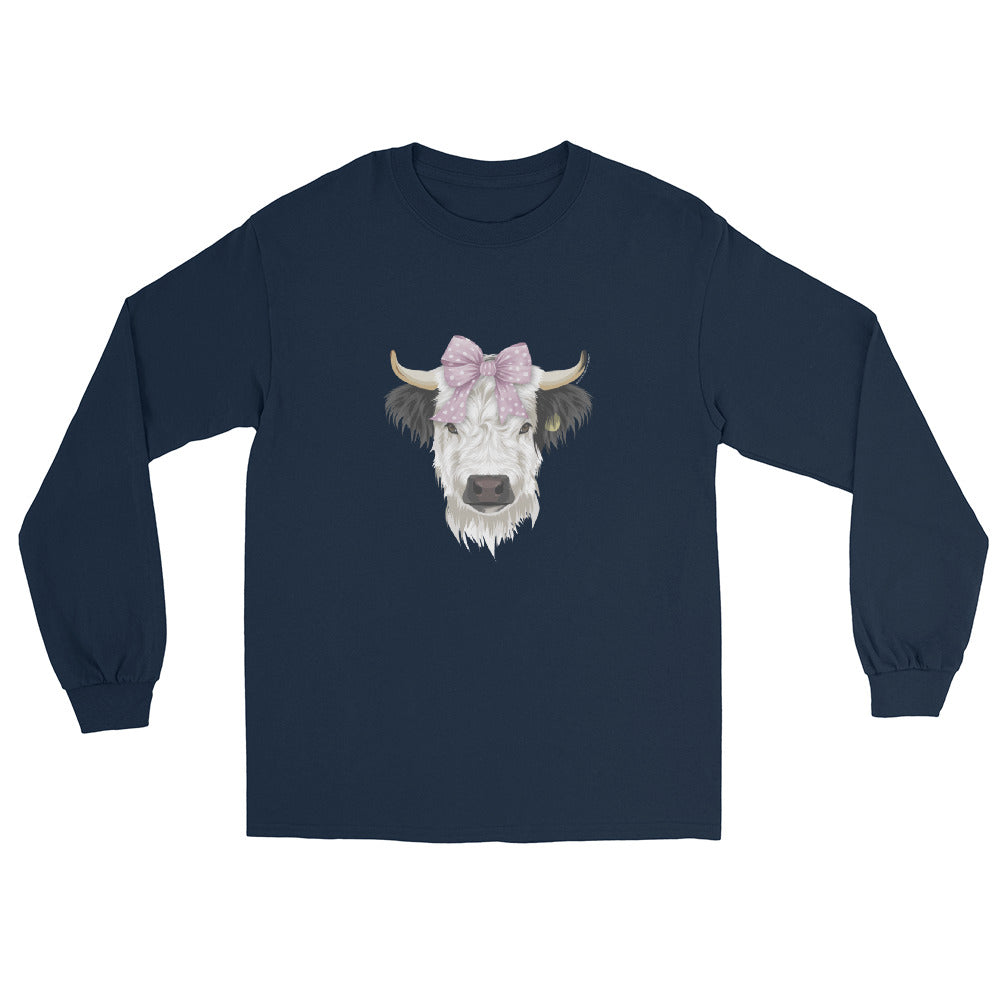 Poppy Long Sleeve T-Shirt by Katie Van Slyke - Navy