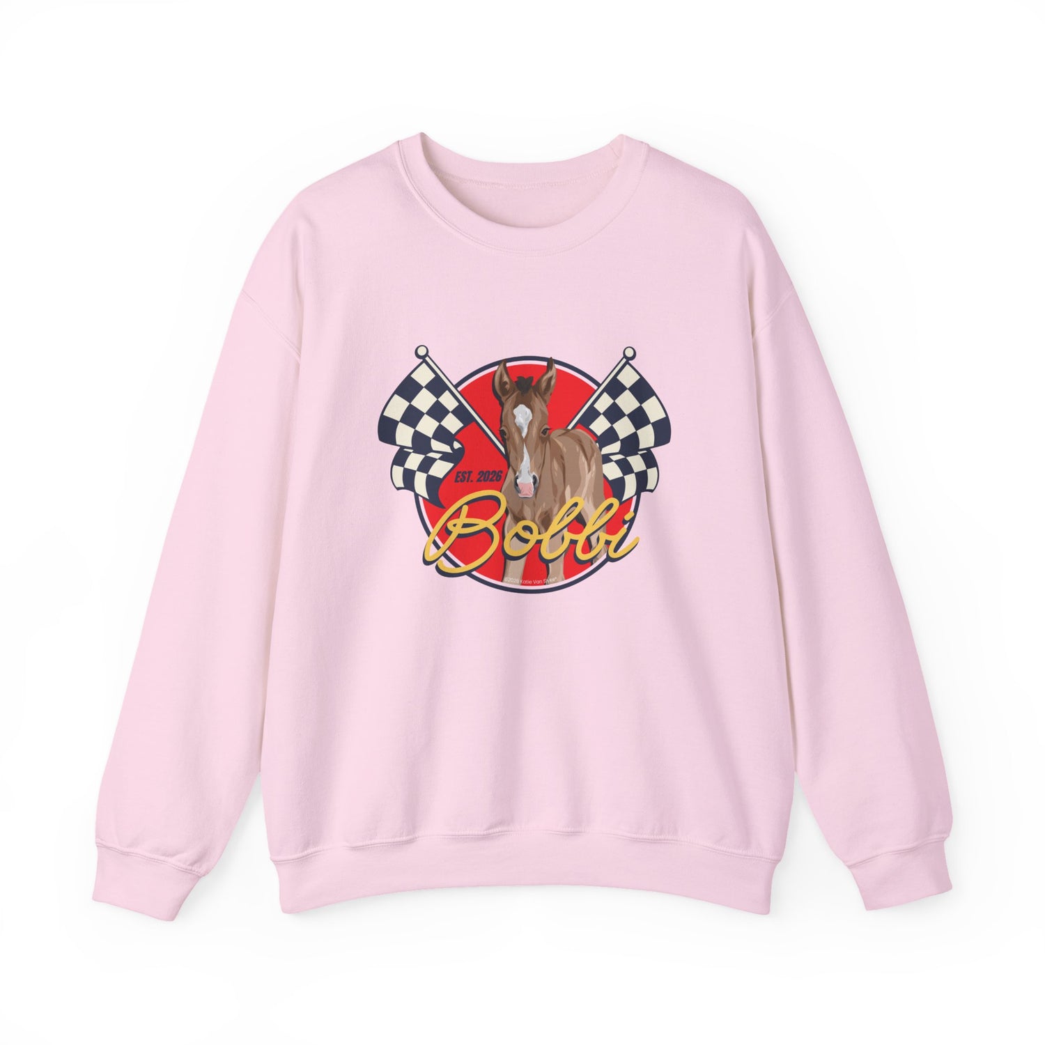 Racer Bobbi Sweatshirt by Katie Van Slyke® Pink