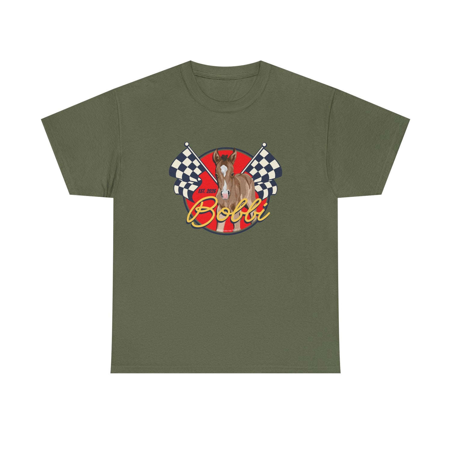 Racer Bobbi T-Shirt by Katie Van Slyke® Military green
